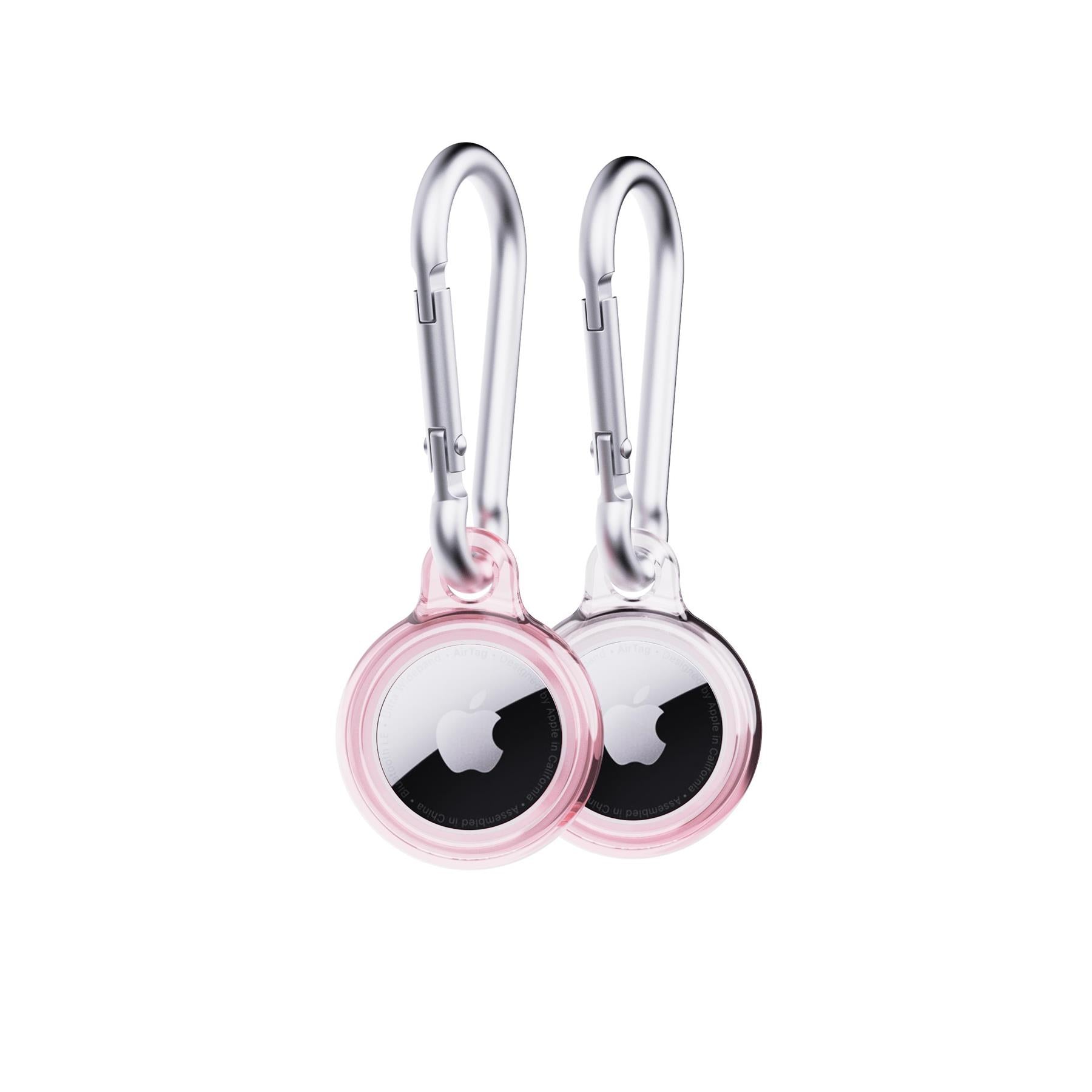 Tech21 EvoPink AirTag Hülle 2er Cherry Blossom Pink Karabiner
