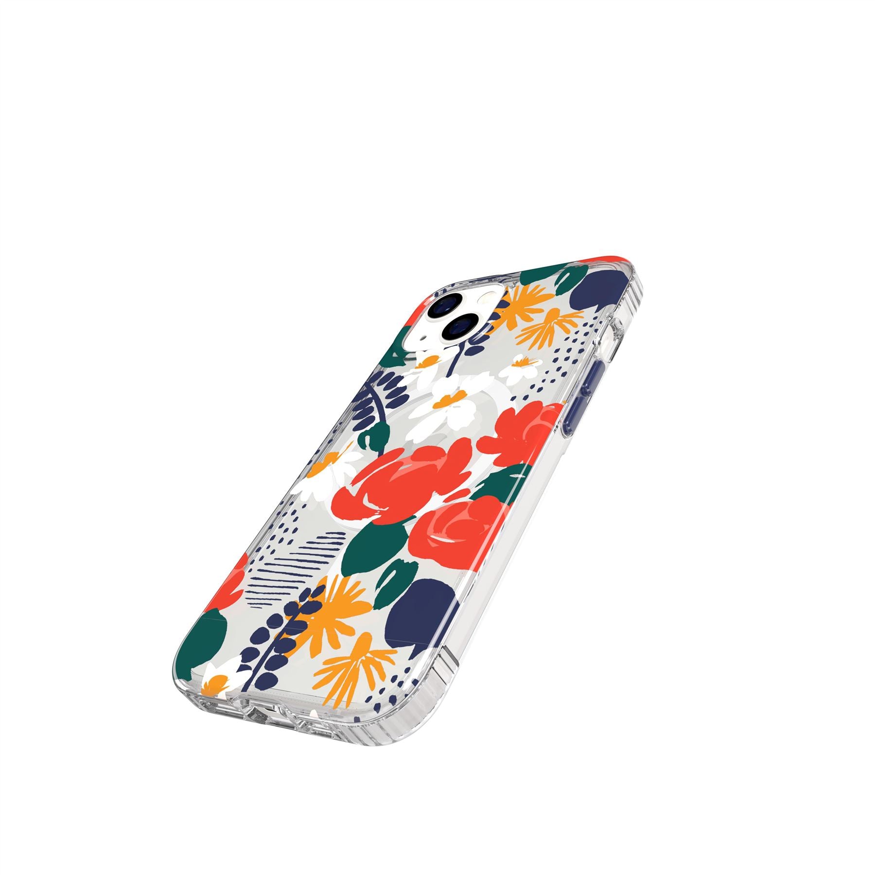 Tech21 EvoArt iPhone 13 Hülle Red Rose MagSafe Muster