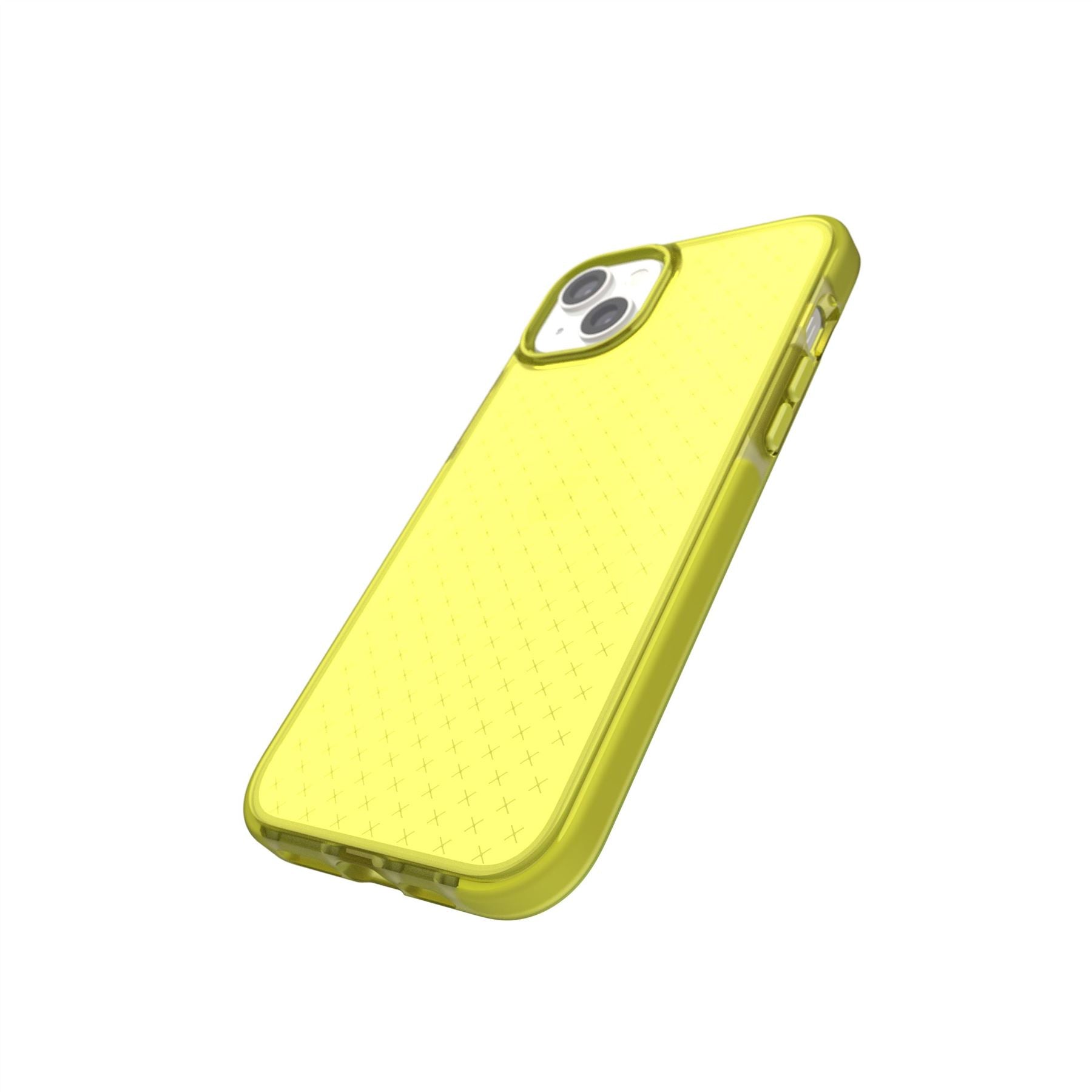 Tech21 EvoCheck iPhone 14 Plus Hülle Acid Yellow dünn