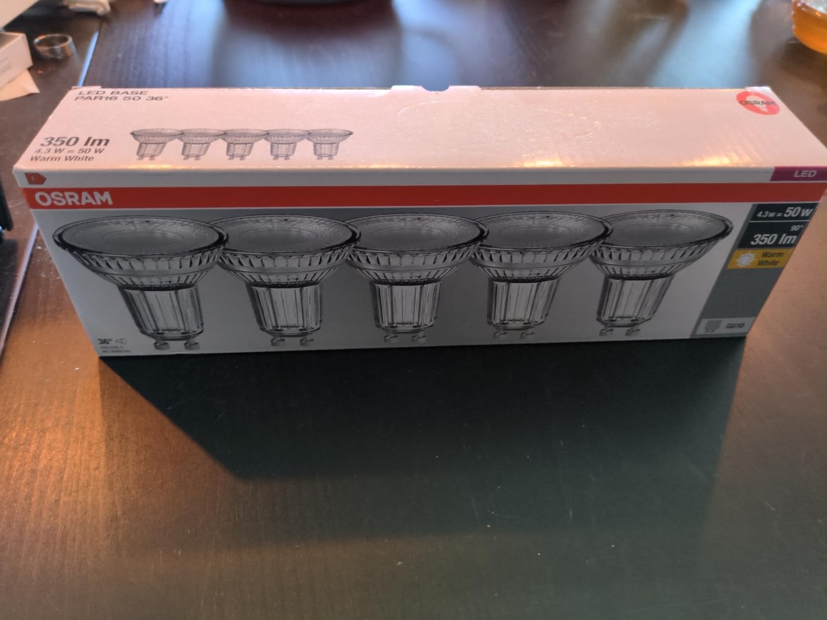 ams OSRAM SMART+ Base PAR16 GU10 Spot 4000K 5er-Pack