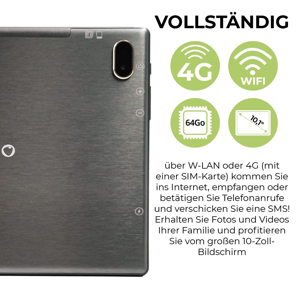Ordissimo Tablettes Celia Tablet 10 Zoll Senioren Silber