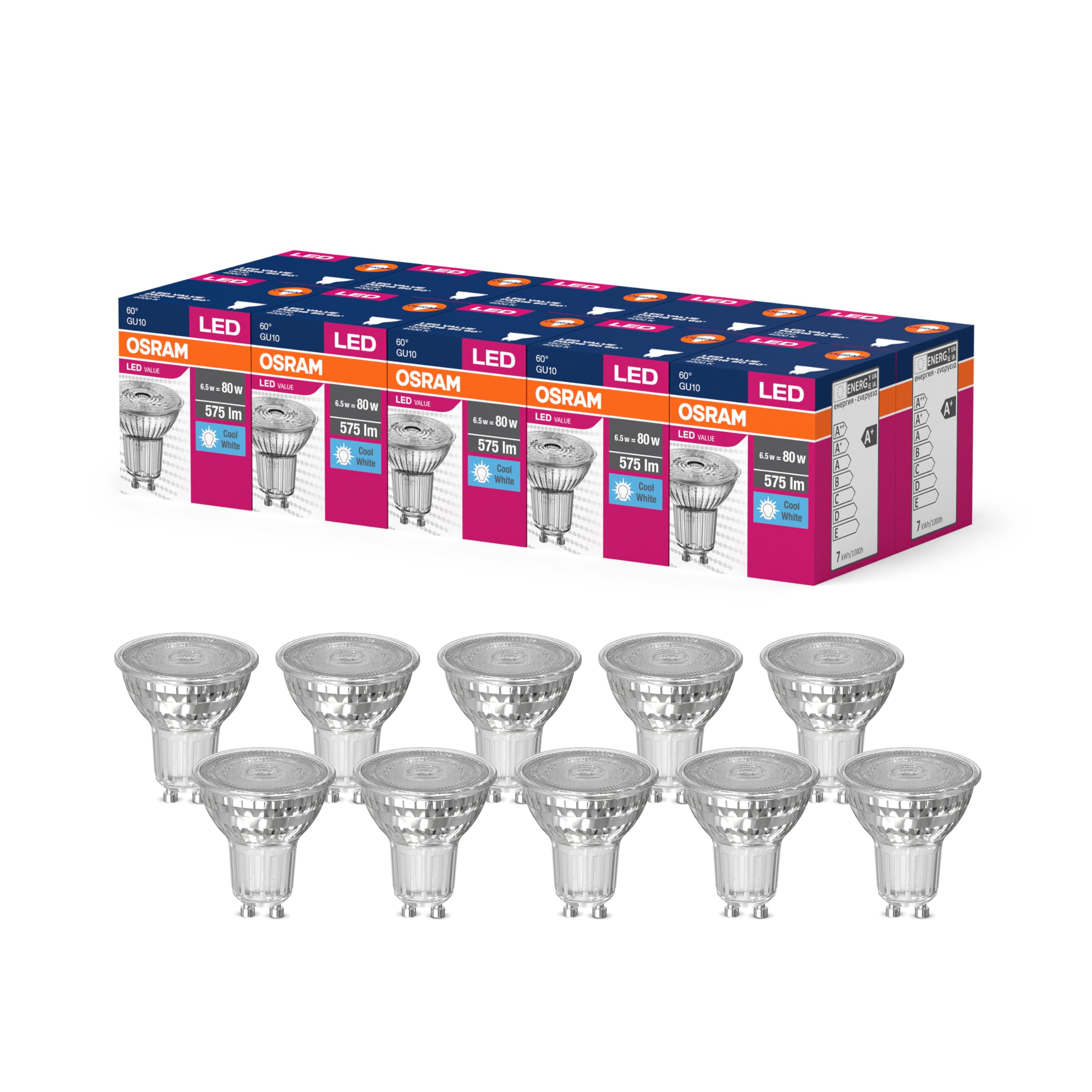 ams OSRAM SMART+ PAR16 GU10 LED 4,3W Warmweiß 10er