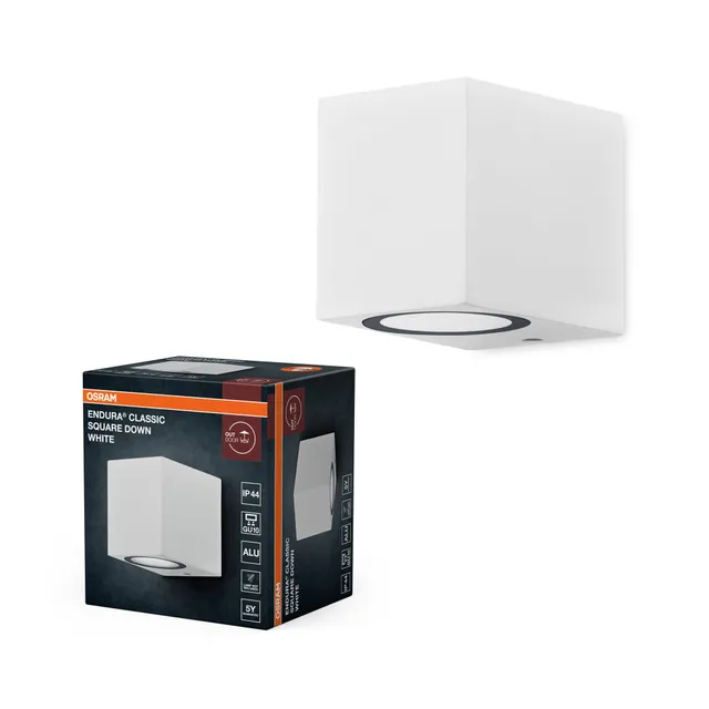 OSRAM SMART+ ENDURA Square Down Wandleuchte weiss GU10 IP44