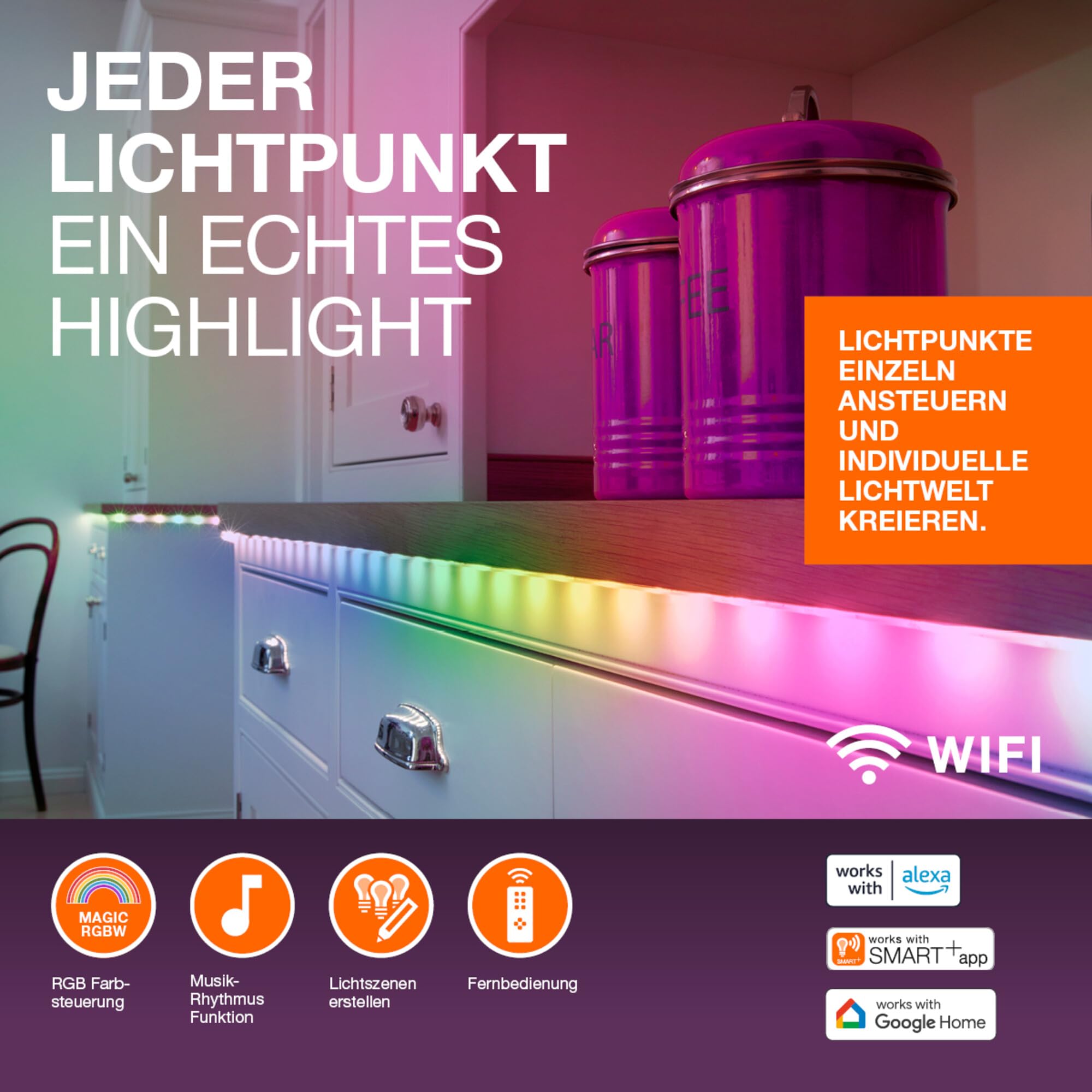 OSRAM SMART+ Neon Flex LED-Streifen WLAN RGB 3 m IP44