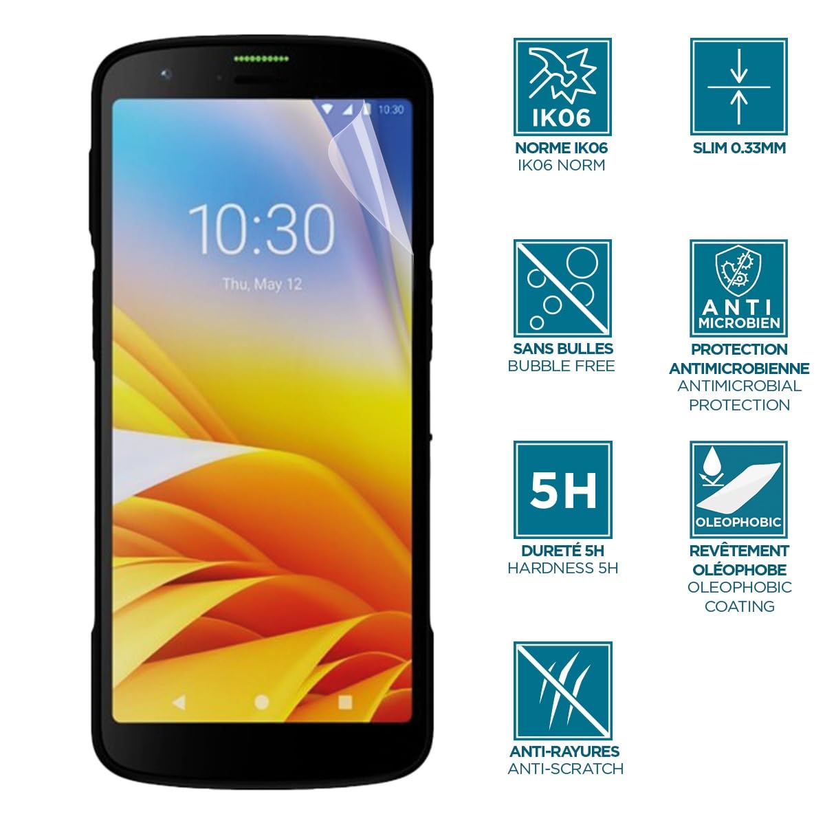 Mobilis Displayschutzfolie Zebra TC22 TC27 5H