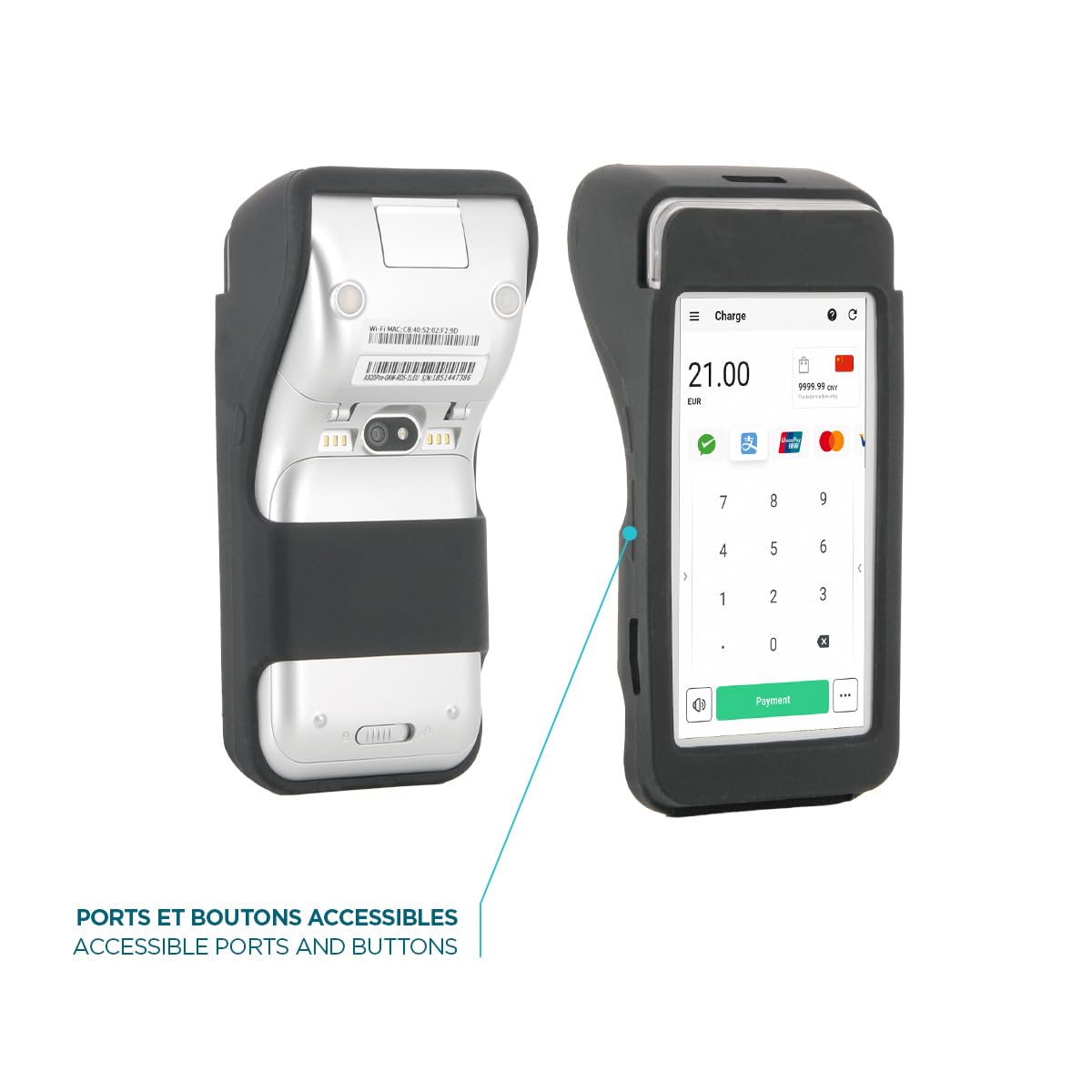 Mobilis PROTECH Pax A920 PRO Silikon Schutzhülle Terminal