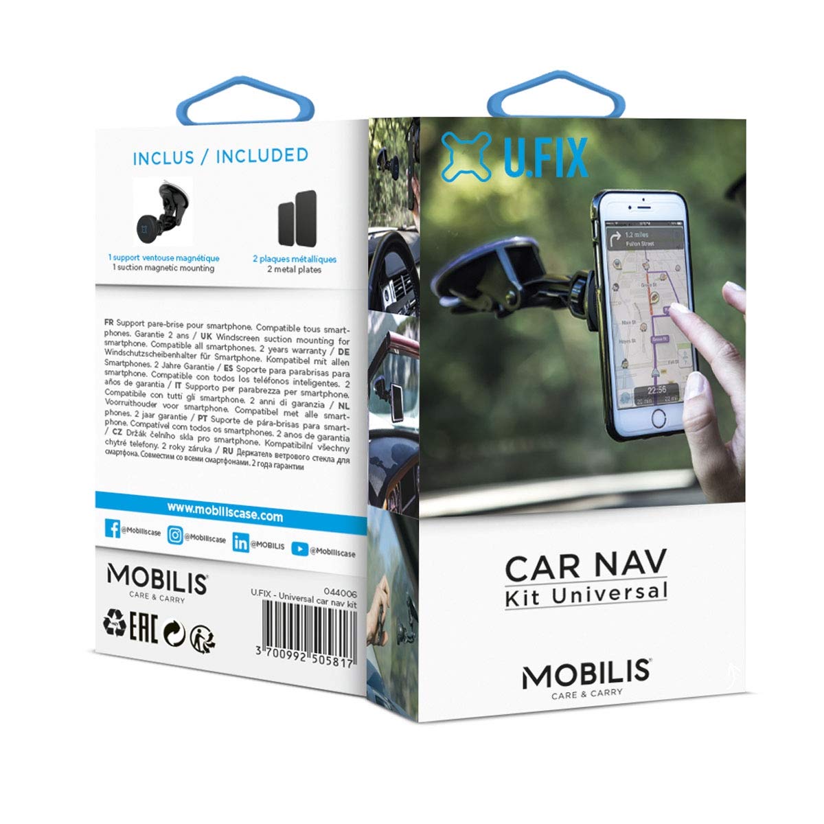 Mobilis Universal KFZ-Handyhalter Magnet Saugnapf 360°
