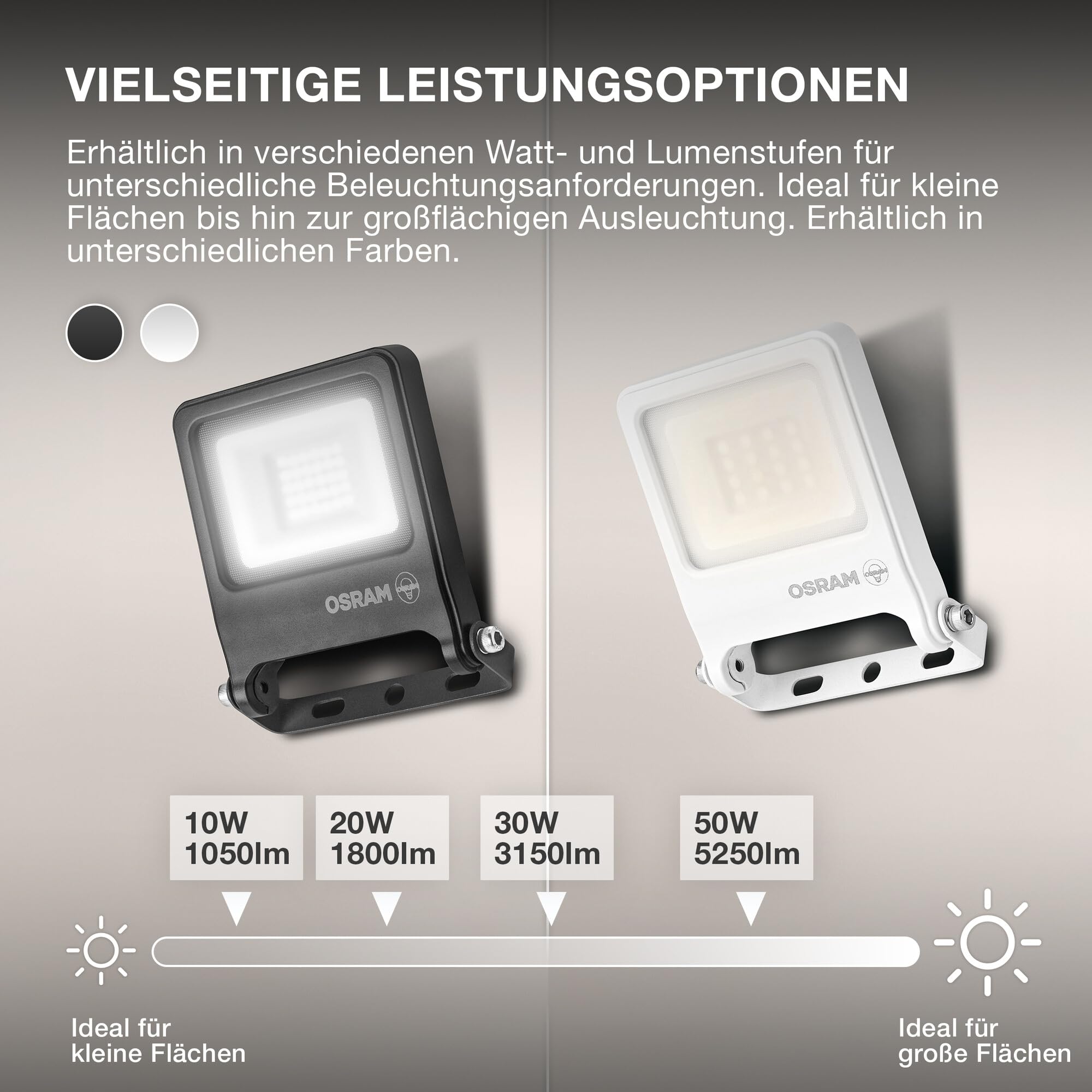 ams OSRAM Endura Flood 50W LED-Fluter 4000K grau