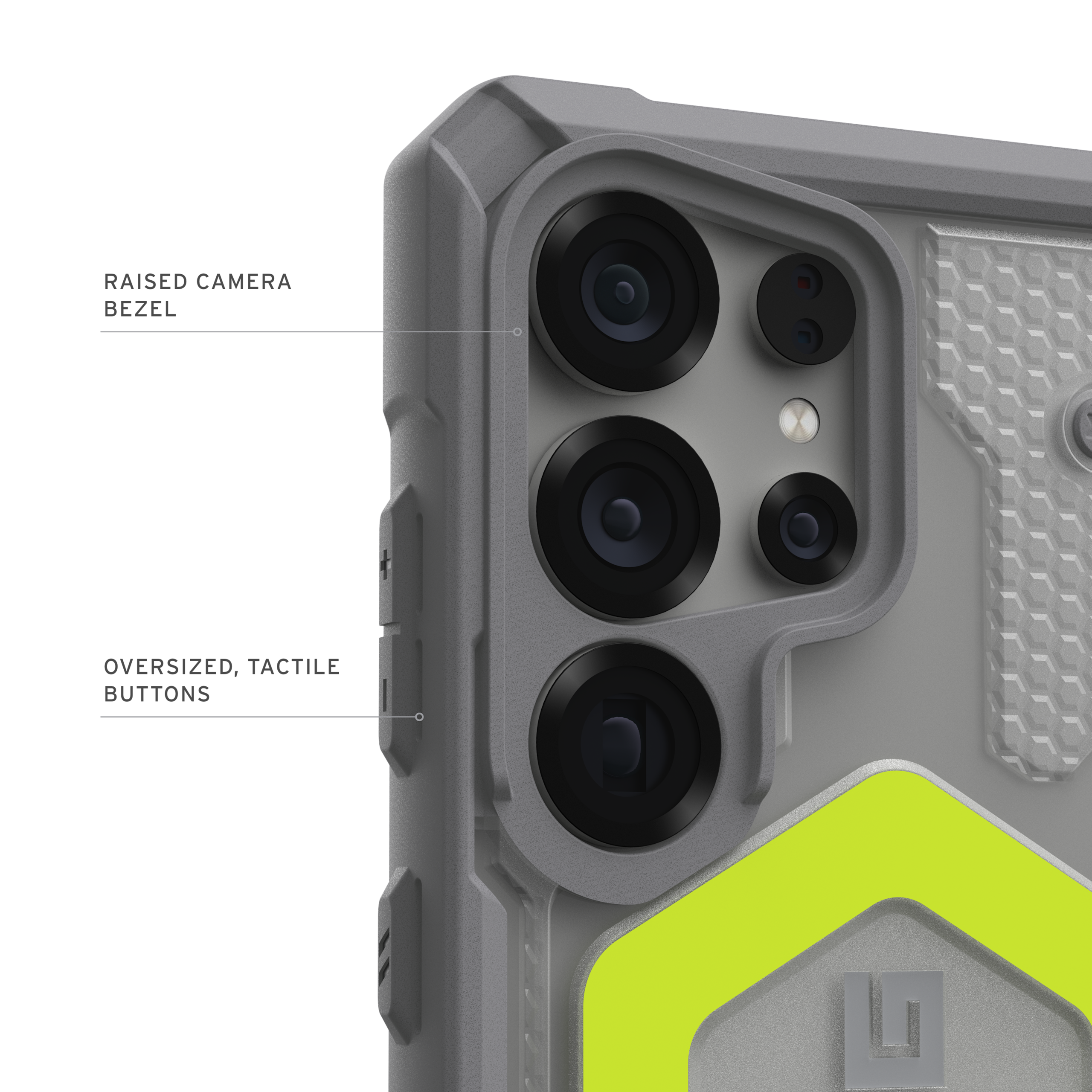 UAG Pathfinder Clear Galaxy S25 Ultra Hülle Neon mit Lanyard