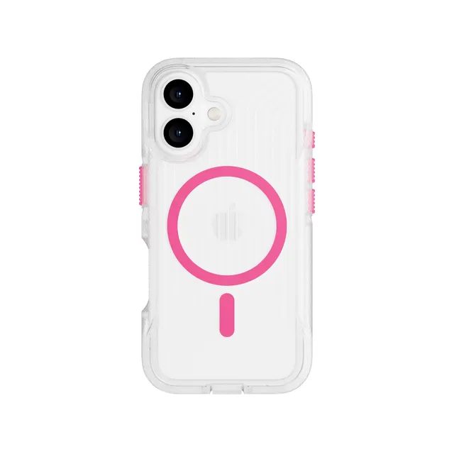 Tech21 FlexPro iPhone 16 Hülle MagSafe Neon Pink Orange Glow