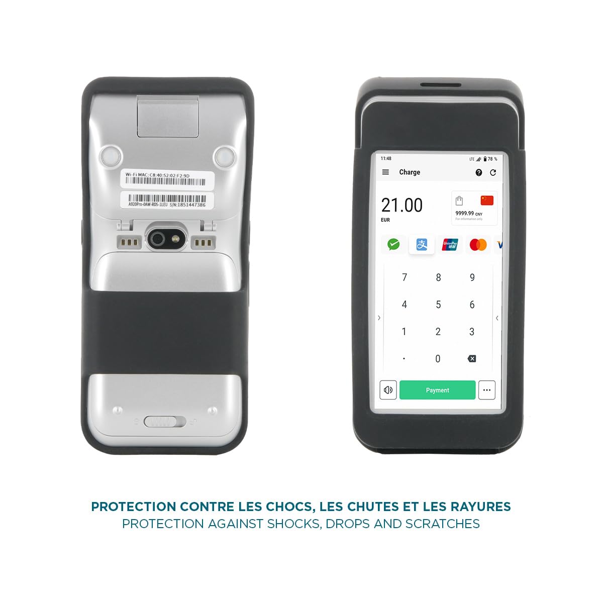 Mobilis PROTECH Pax A920 PRO Silikon Schutzhülle Terminal