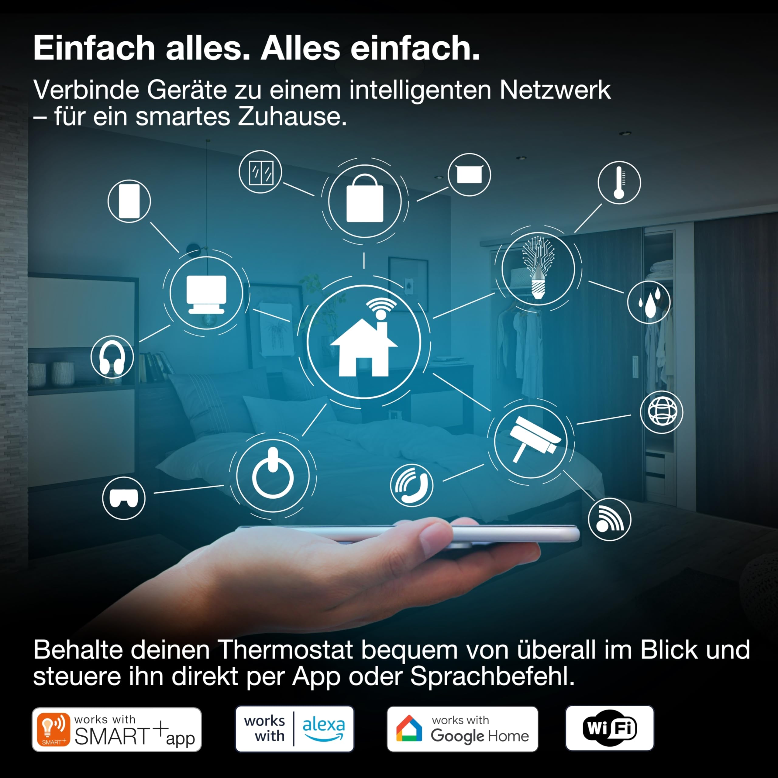 OSRAM SMART+ Heizkörperthermostat WLAN weiß 3er-Pack Alexa