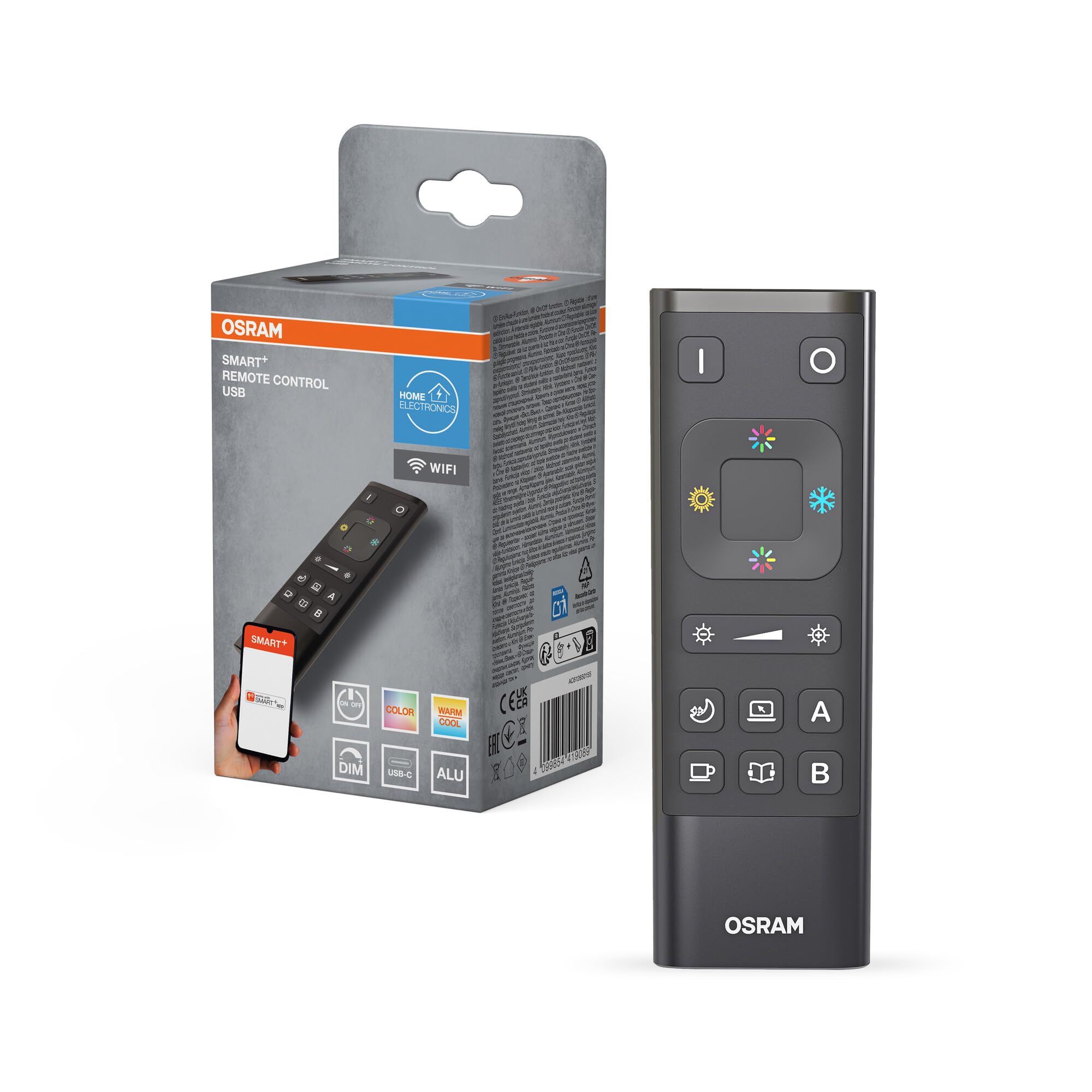 OSRAM SMART+ WIFI Fernbedienung schwarz USB-C dimmbar