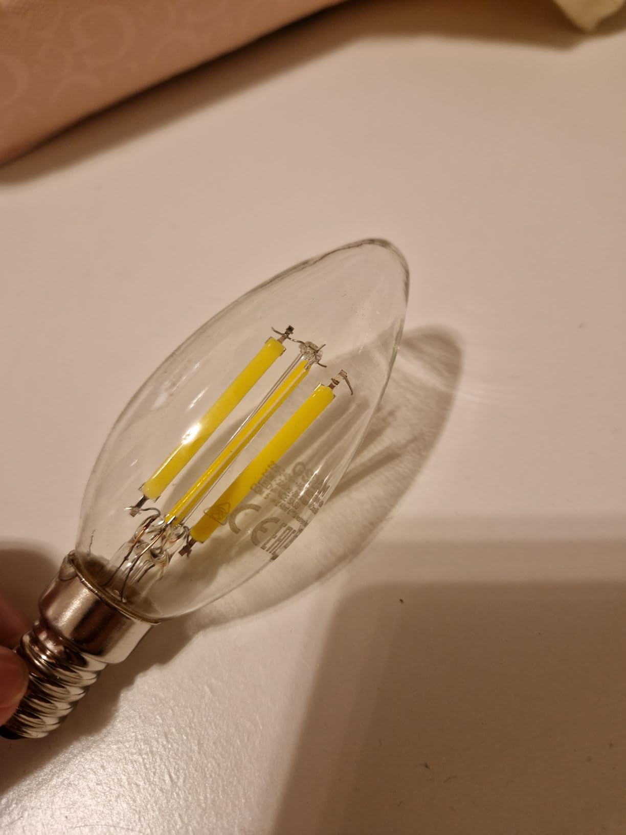 ams OSRAM LED E14 Kerze Klar 40W-Ersatz Warmweiß 3er-Pack