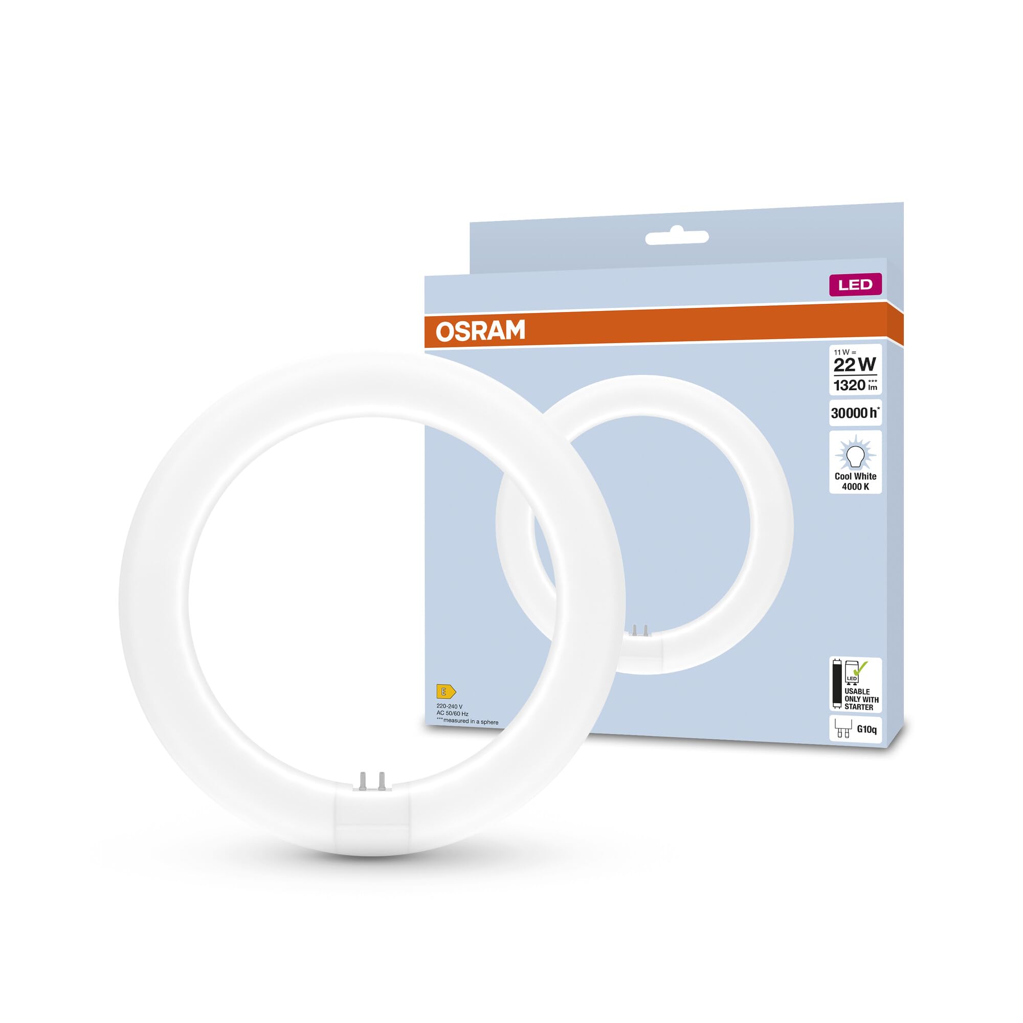 OSRAM SMART+ LED Tube T9C EM 22 Ringleuchte kaltweiß
