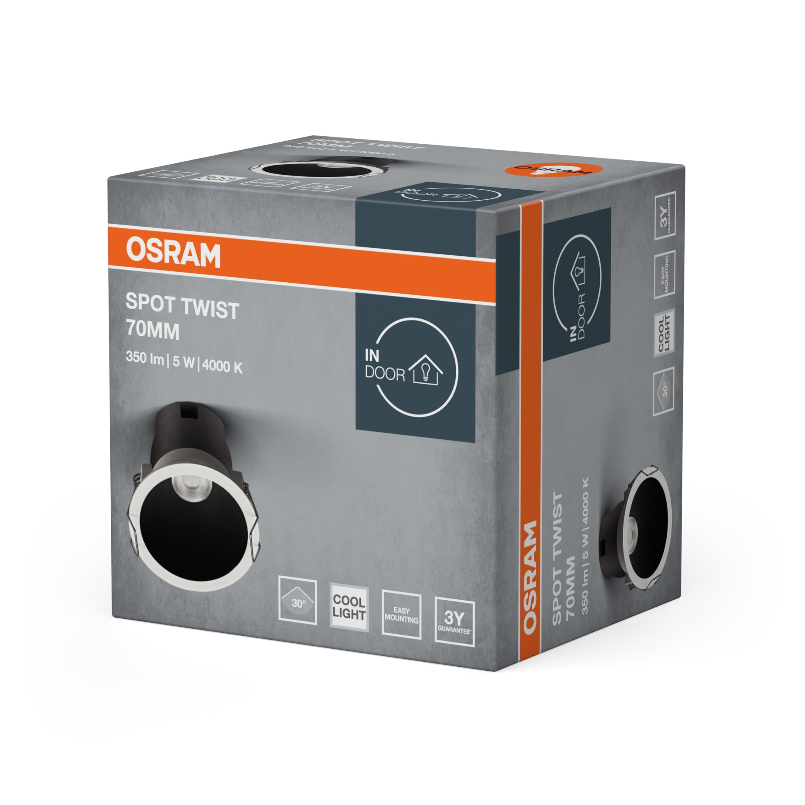ams OSRAM SMART+ SPOT TWIST Downlight 5W schwarz 4000K