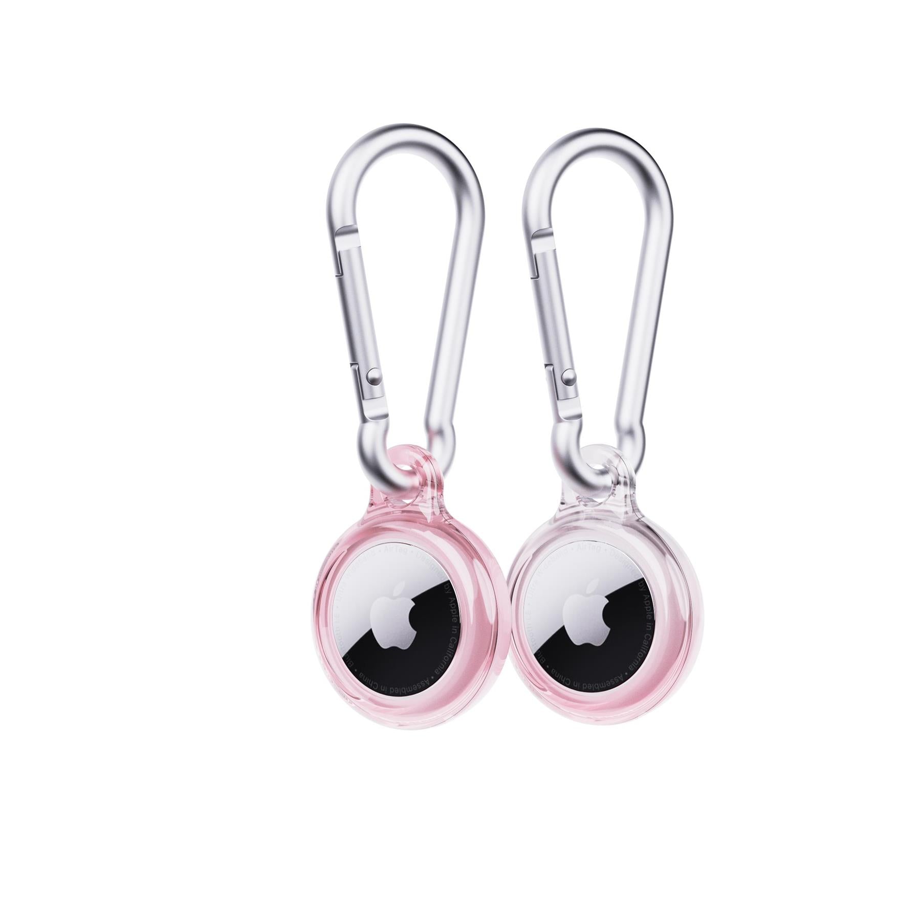 Tech21 EvoPink AirTag Hülle 2er Cherry Blossom Pink Karabiner
