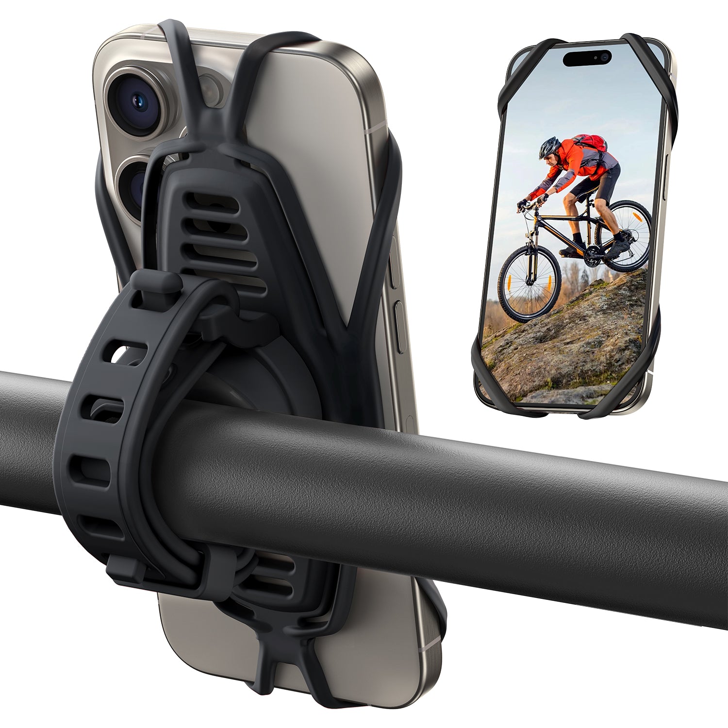 JOYROOM JR-ZS382 Fahrrad Handyhalterung Schwarz Silikon