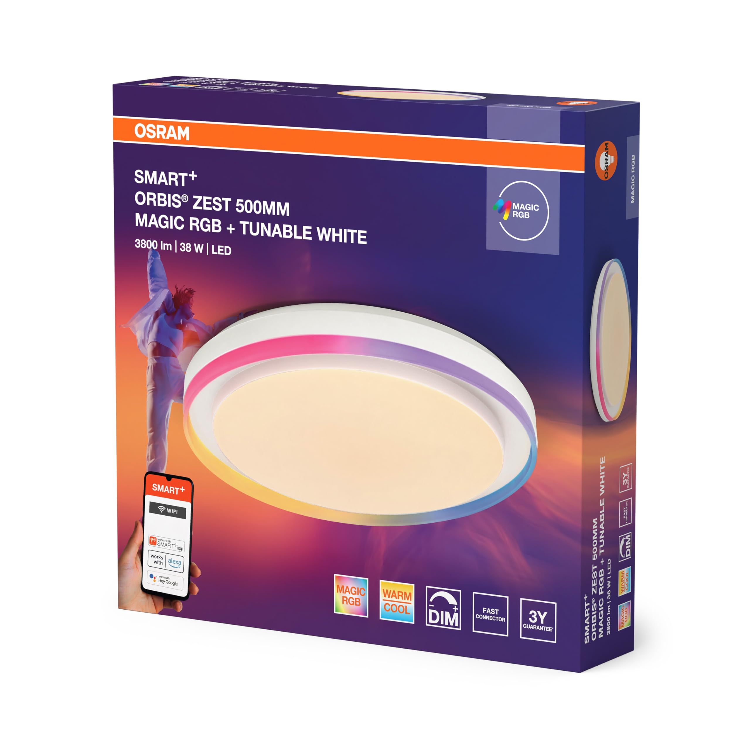 OSRAM SMART+ WIFI Magic Deckenleuchte weiß 50cm 32W RGB