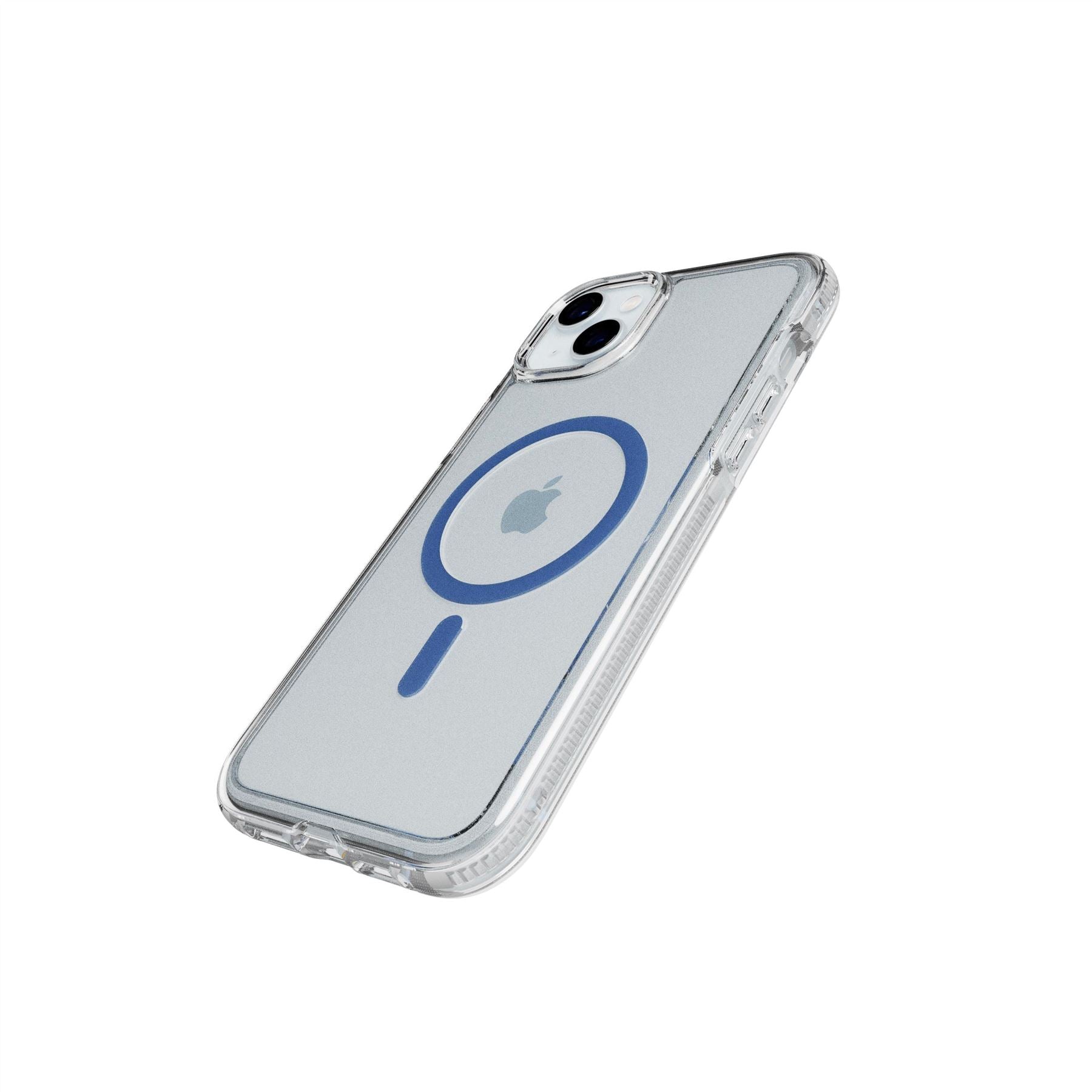 Tech21 FlexQuartz iPhone 15 Plus Handyhülle Blau MagSafe klar