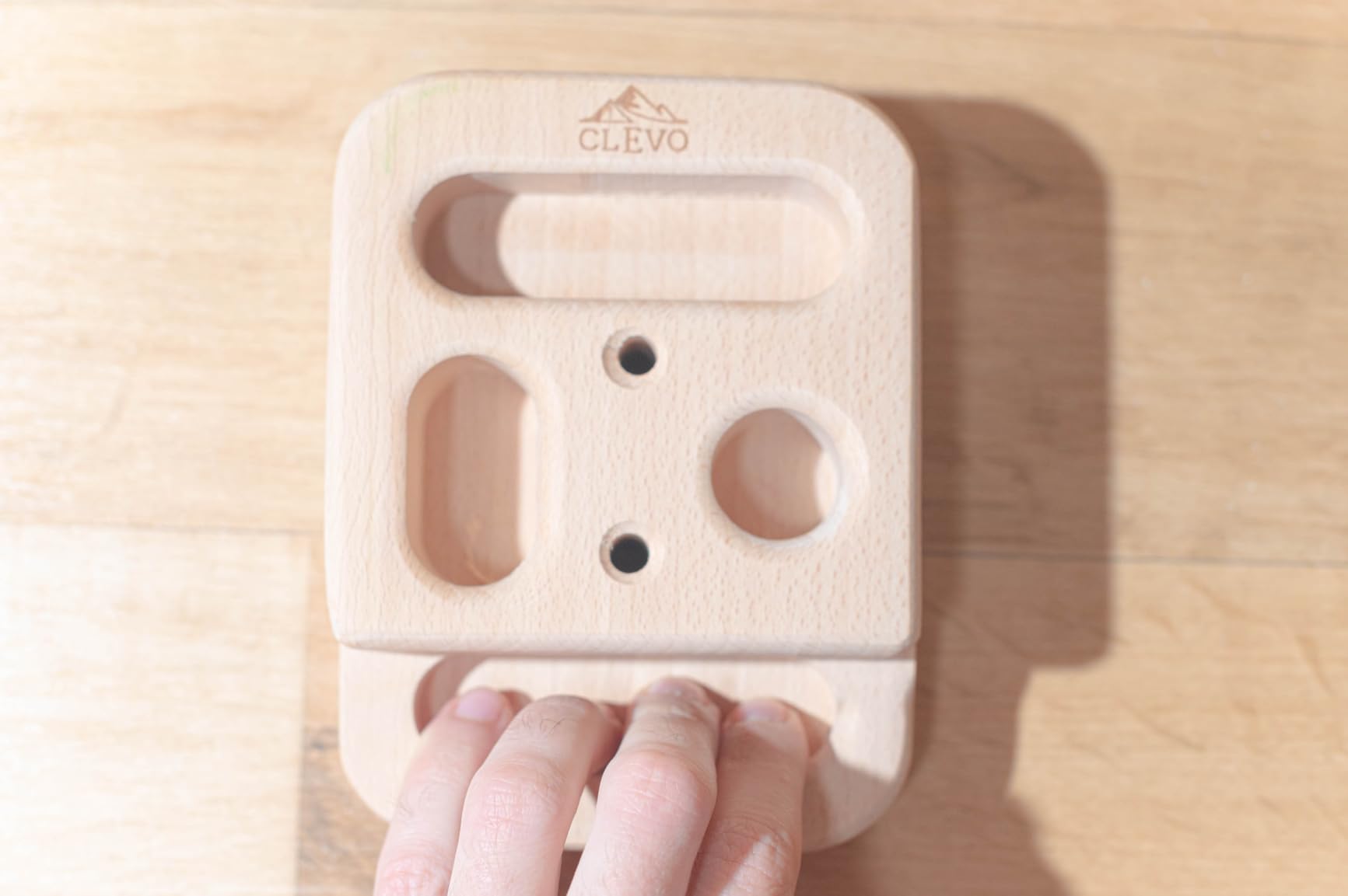 CLEVO Finger Bloc Mini Hangboard Holz tragbar