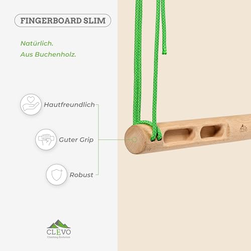 Clevo Fingerboard Slim Hangboard Holz mobil Seilaufhängung