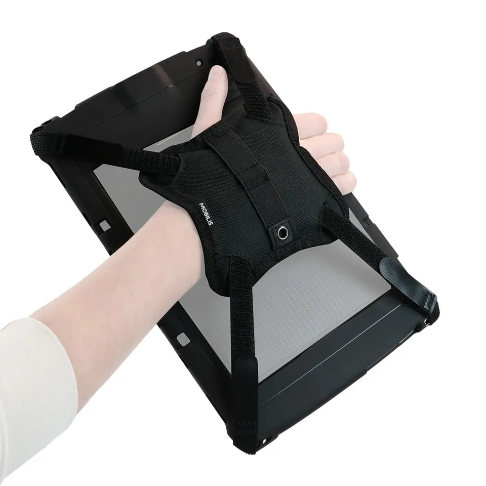 Mobilis X-Grip Tablet-Handschlaufe Schwarz mit Stifthalter