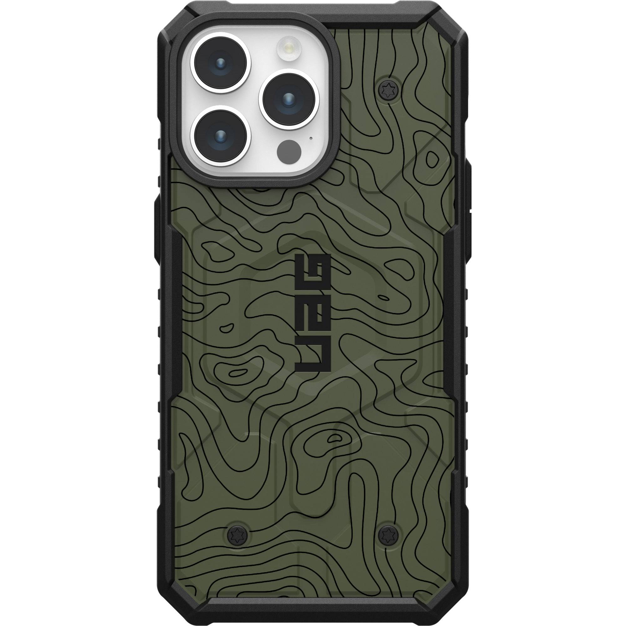 UAG Pathfinder iPhone 16 Pro Max Hülle OD Green Topography MagSafe