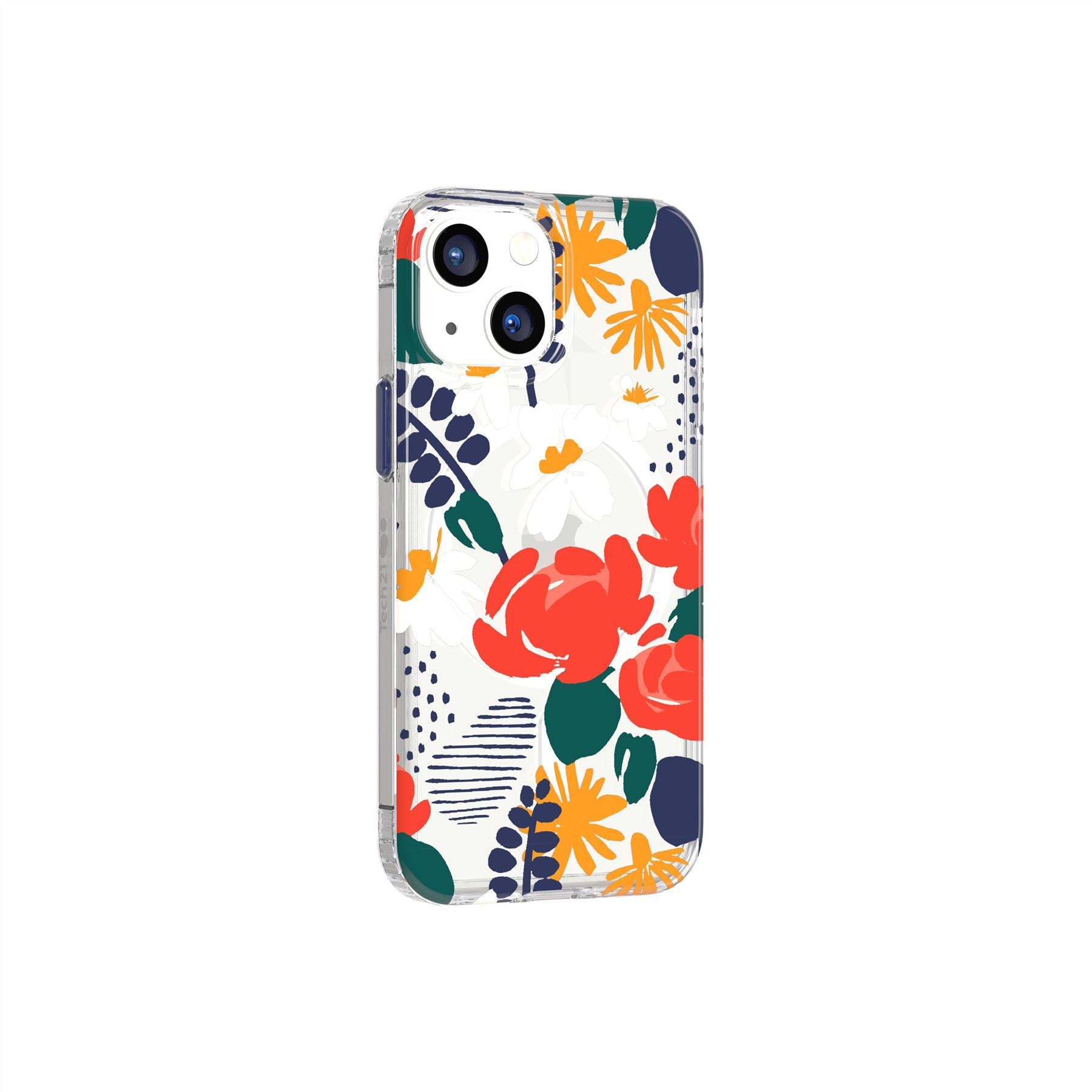 Tech21 EvoArt iPhone 13 mini Hülle Red Rose MagSafe Muster