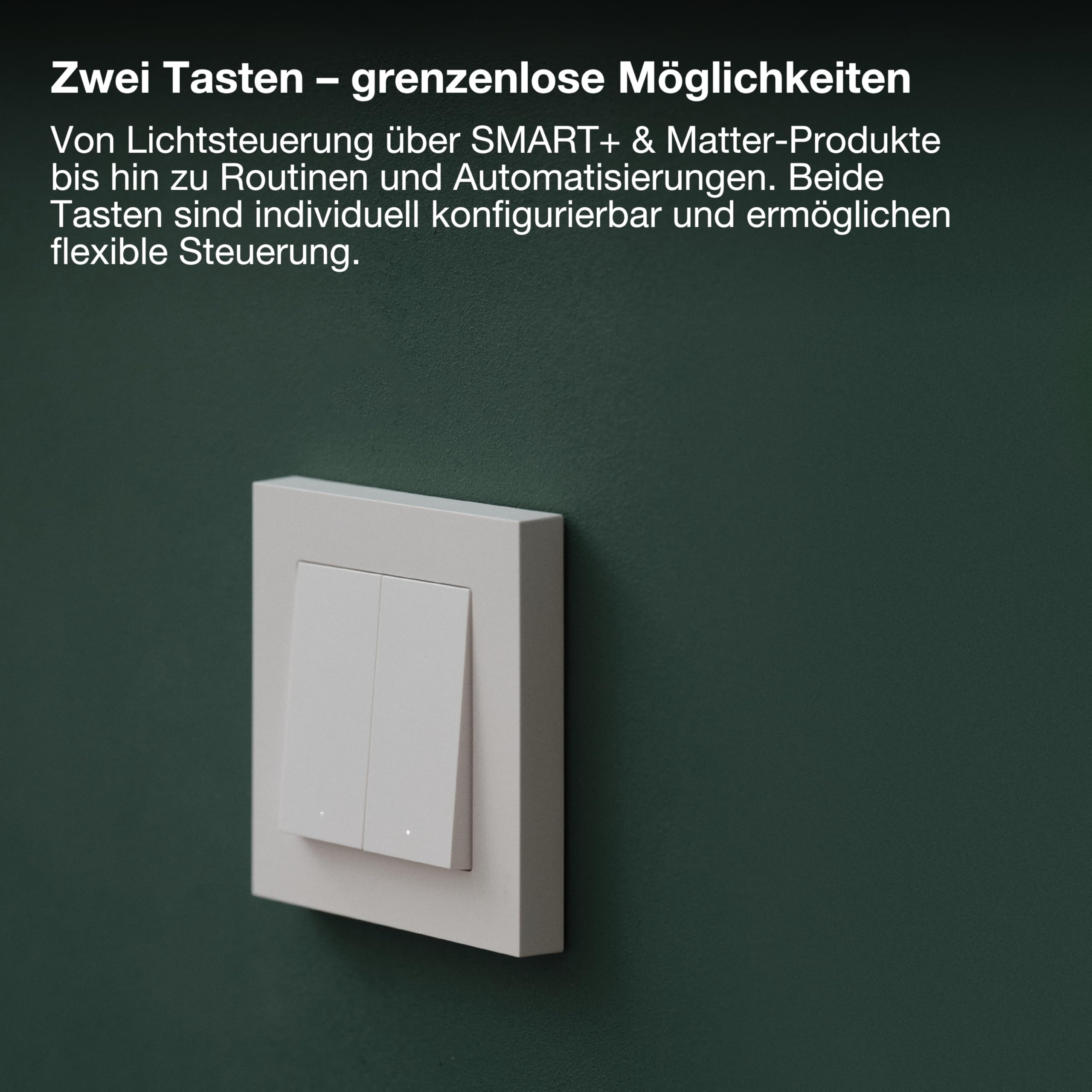 ams OSRAM SMART+ WiFi Matter Wandschalter 2-Kanal weiß