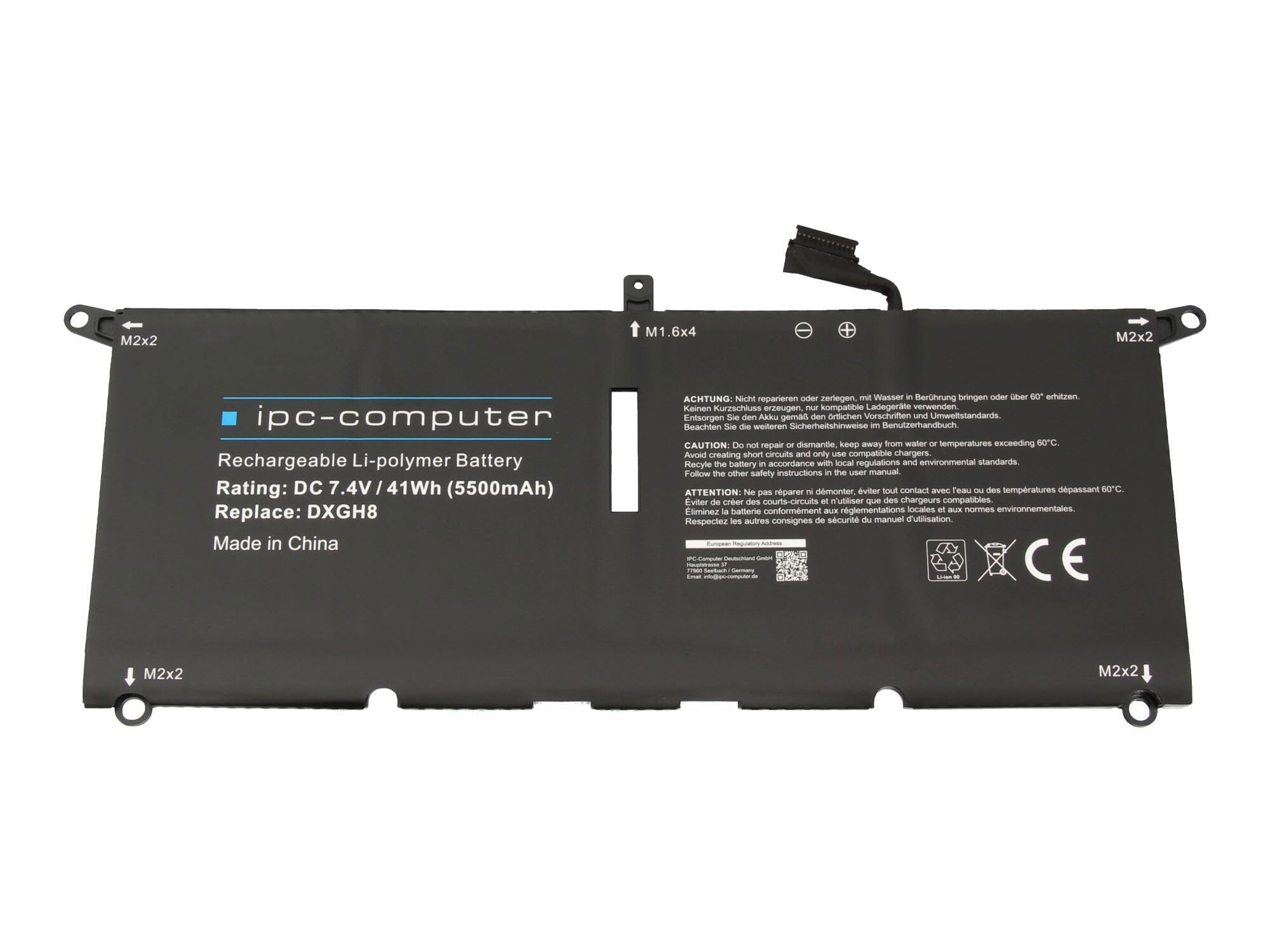 IPC-Computer Akkus H754V Laptop Akku 41Wh schwarz