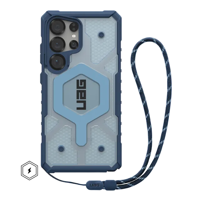 UAG Pathfinder Clear Galaxy S25 Ultra Hülle Blues Lanyard