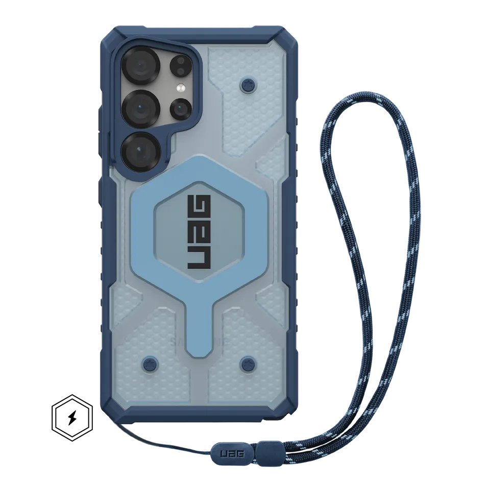 UAG Pathfinder Clear Galaxy S25 Ultra Hülle Blues Lanyard