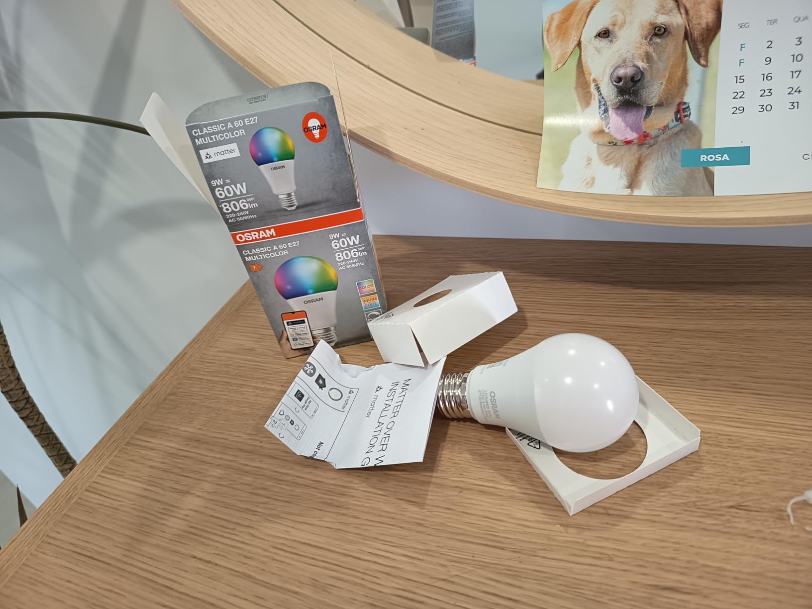 ams OSRAM SMART+ E27 RGBW Lampe Matter WiFi 60W 1er-Pack