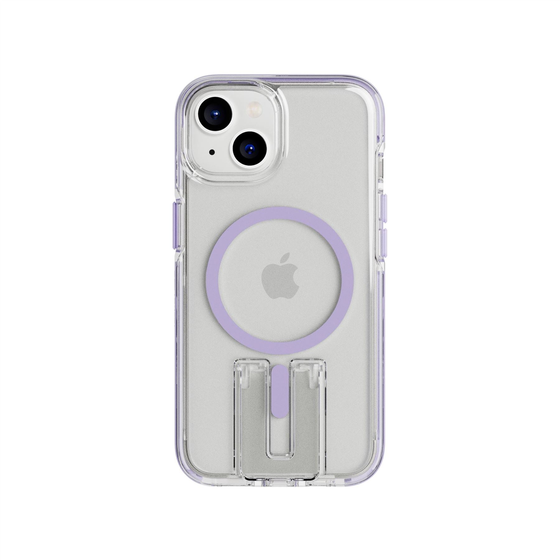 Tech21 EvoCrystal Kick MagSafe iPhone Hülle Clear/Lilac mit Ständer