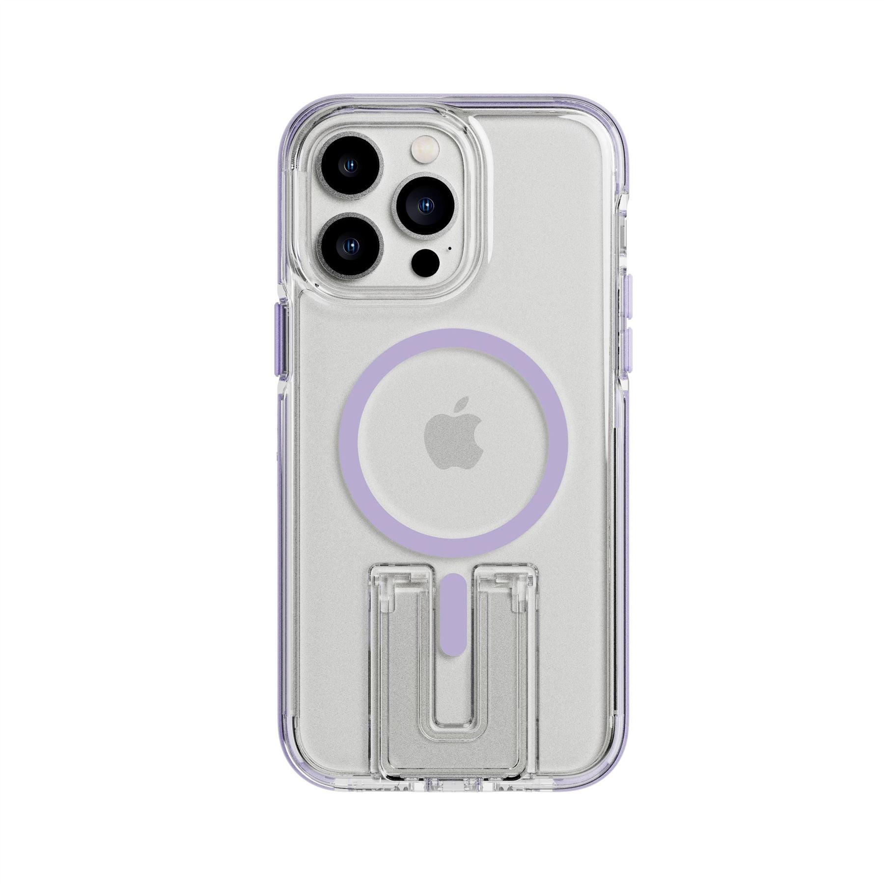 Tech21 EvoCrystal Kick iPhone 14 Pro Max Hülle MagSafe Lilac Ständer
