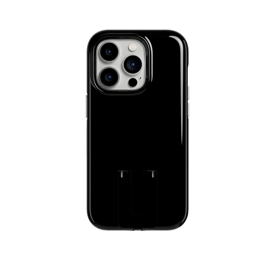 Tech21 EvoCrystal Kick iPhone 14 Pro Hülle Obsidian Black MagSafe