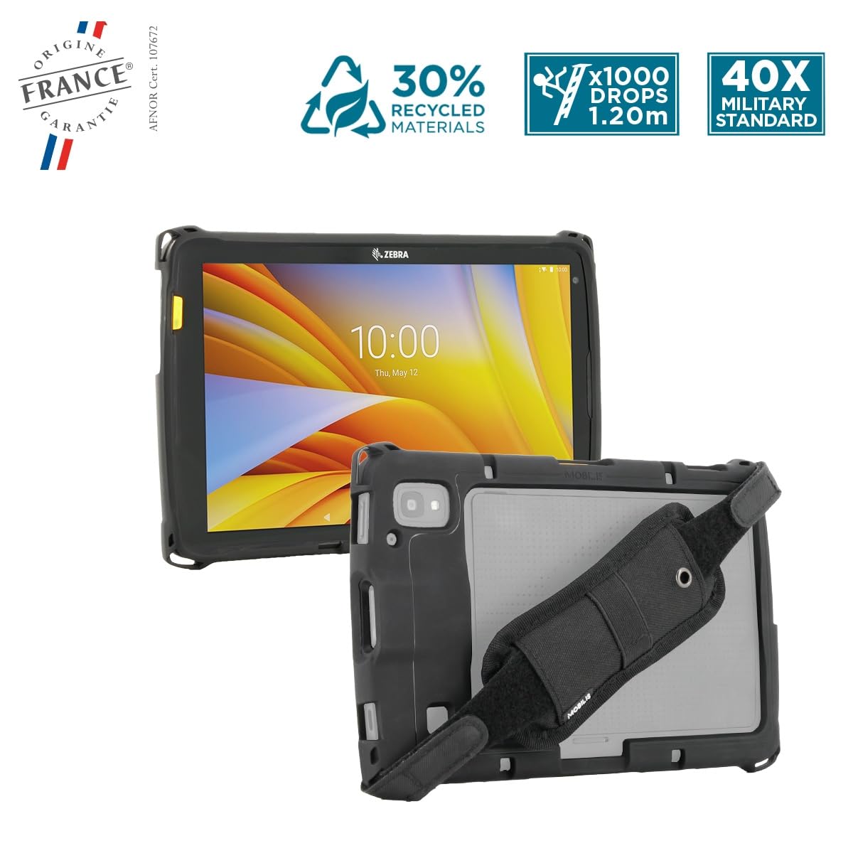 Mobilis PROTECH Zebra ET40 ET45 Tablet Schutzhülle 8" Handschlaufe