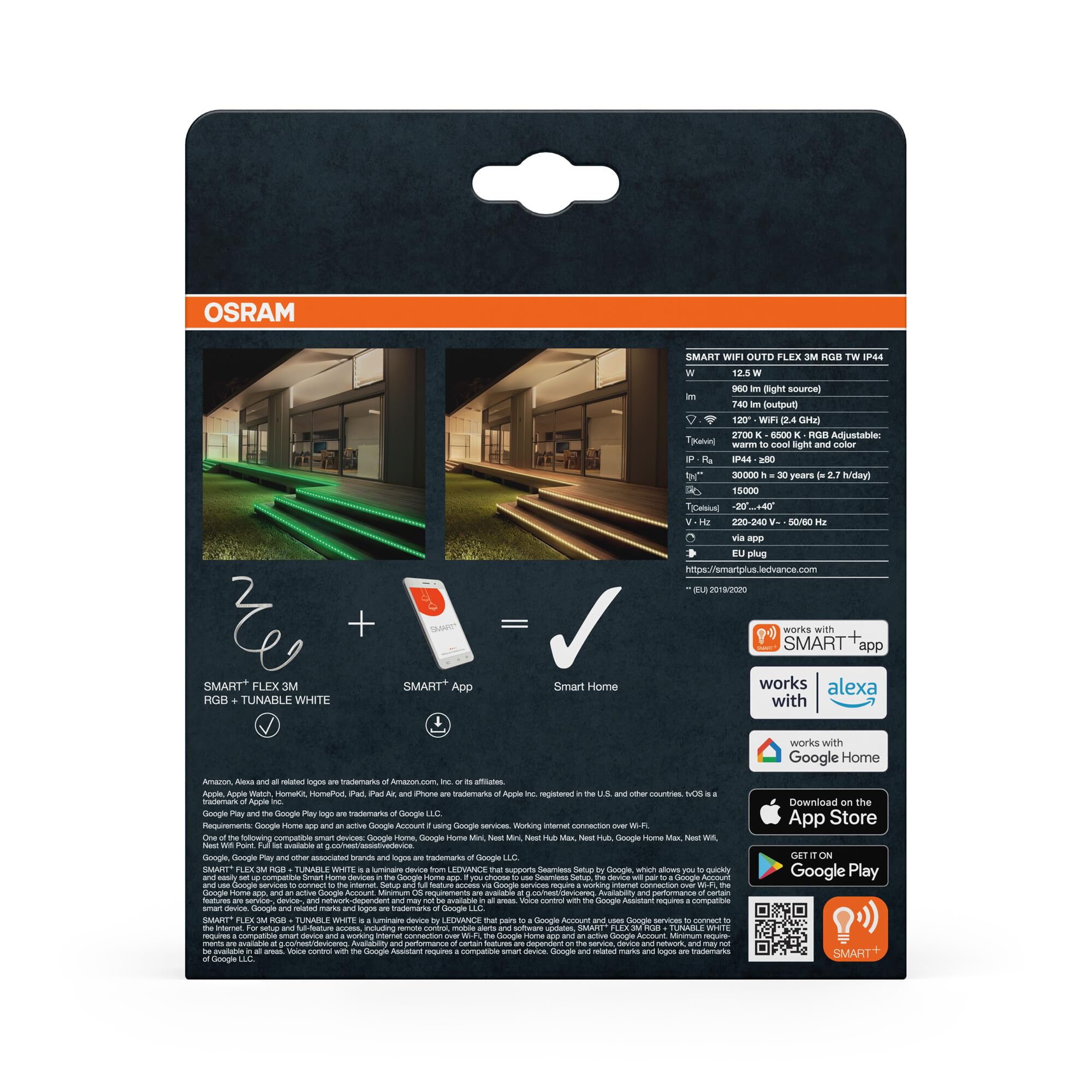 ams OSRAM SMART+ OUTD FLEX LED-Streifen 3M RGB IP44