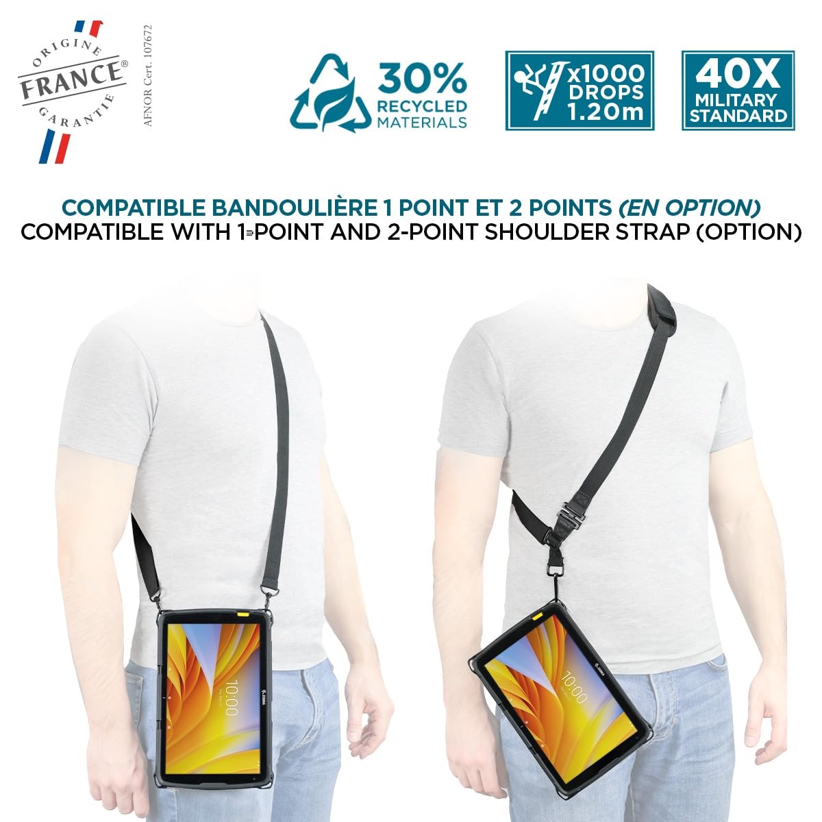 Mobilis PROTECH Zebra ET40 ET45 Tablet Schutzhülle 8" Handschlaufe
