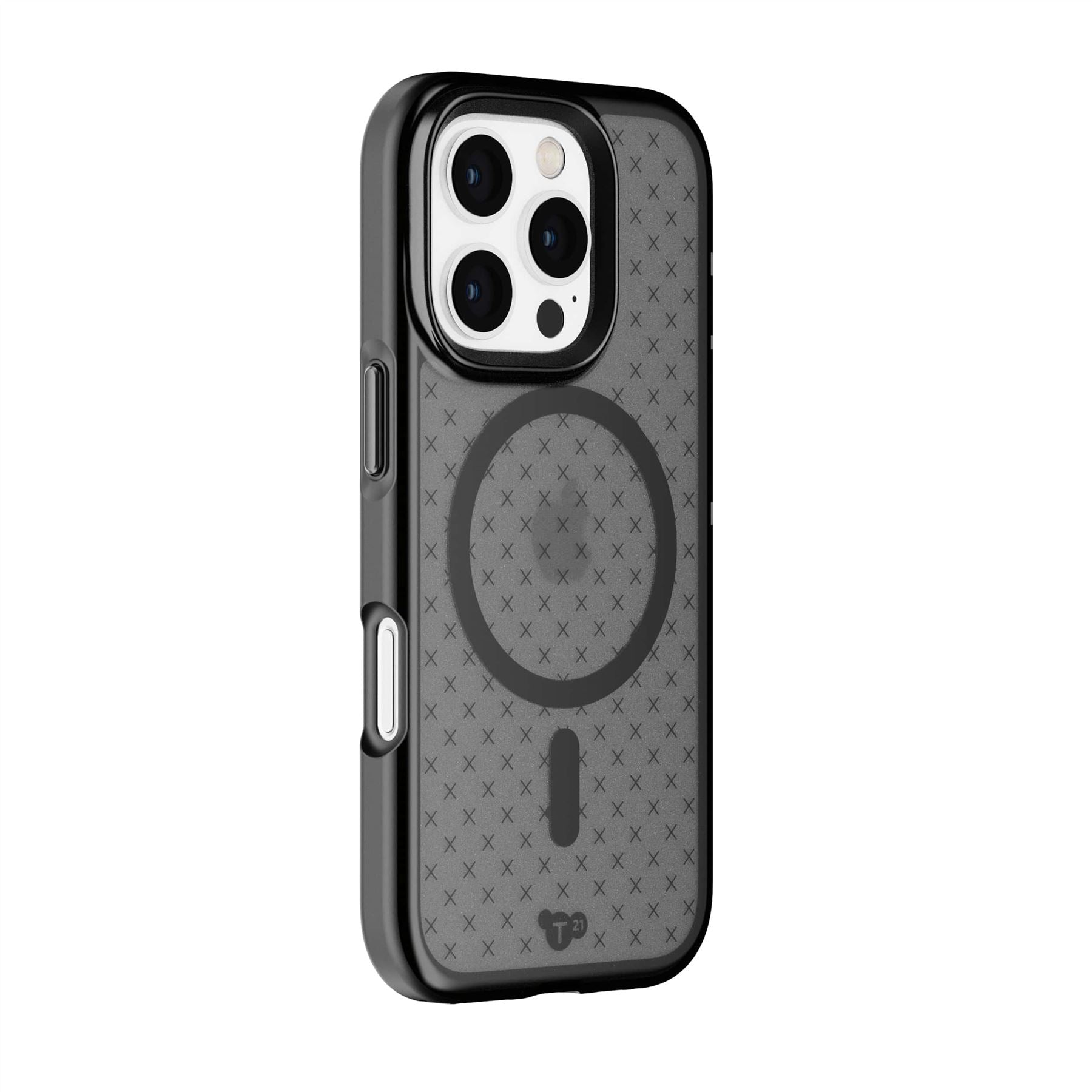 Tech21 EvoCheck iPhone 16 Pro Hülle Smokey Black Check