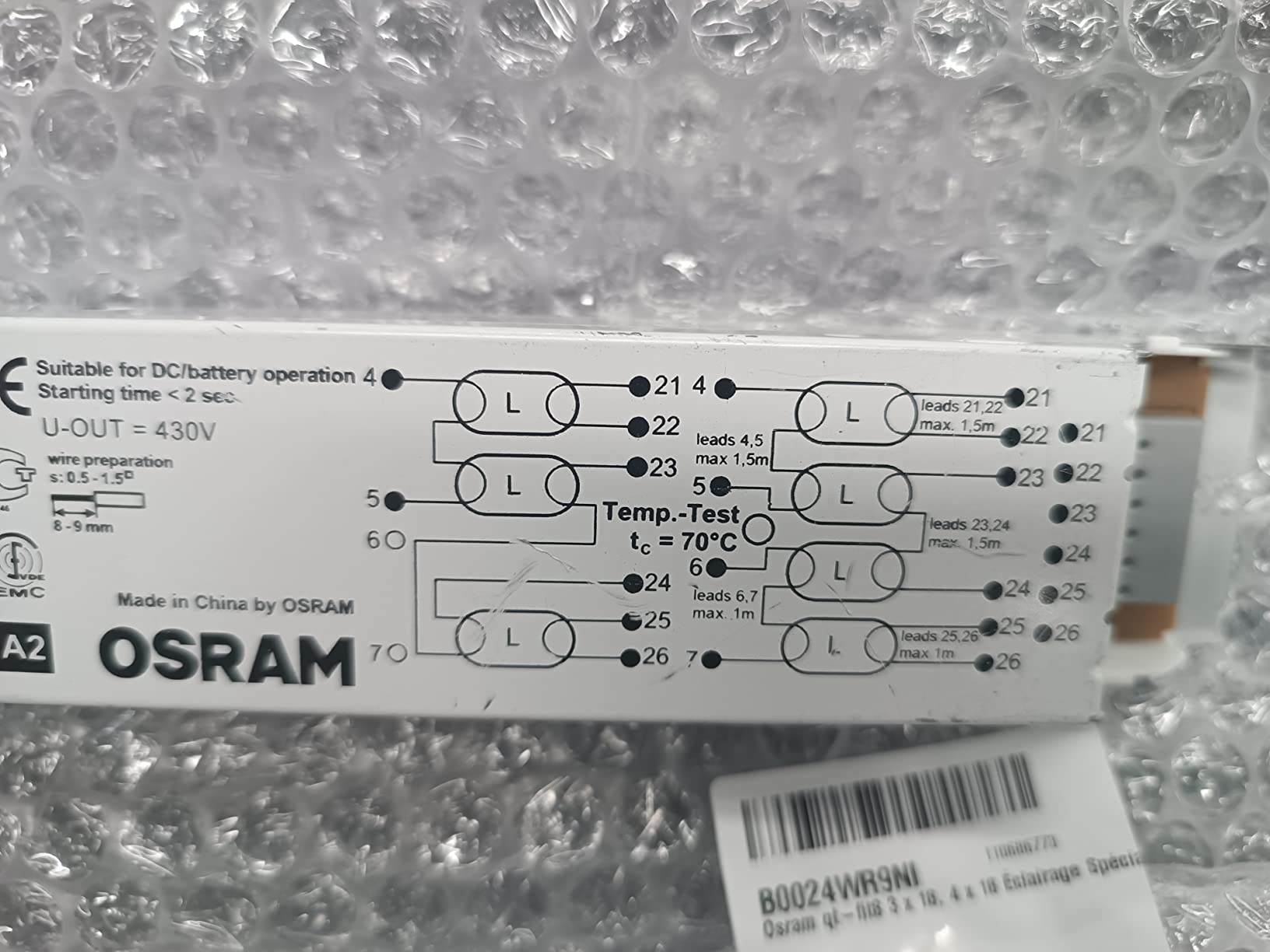 ams OSRAM POWERTRONIC QT-FIT8 3X18 EVG 1er Pack