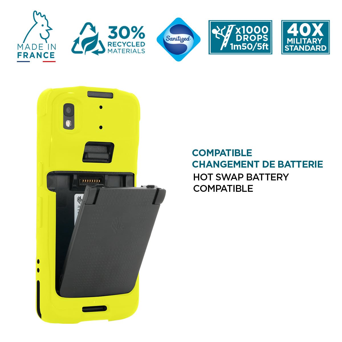 Mobilis PROTECH Zebra TC22 TC27 Hülle gelb Handschlaufe