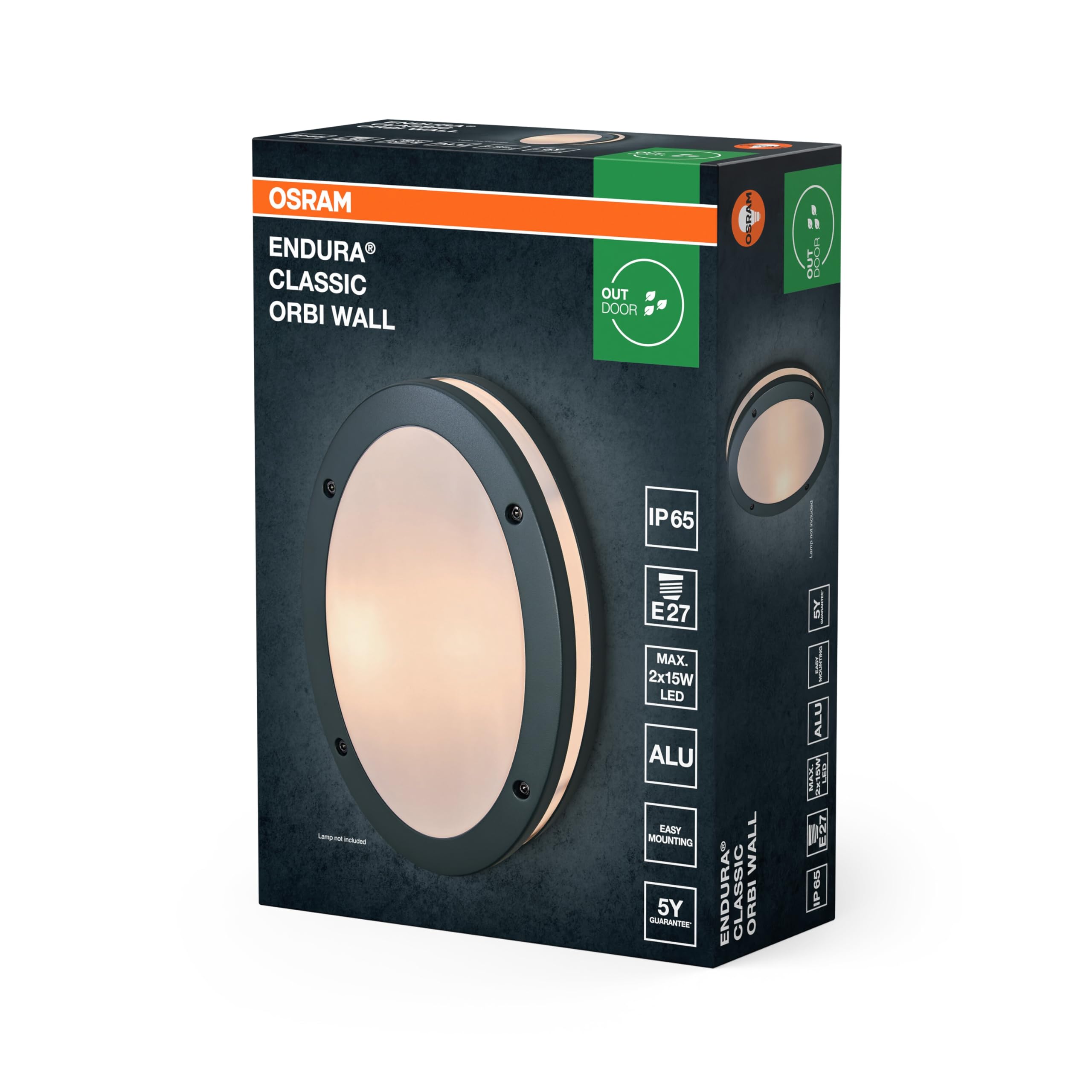 ams OSRAM ENDURA Classic Orbi Außenleuchte E27 rund