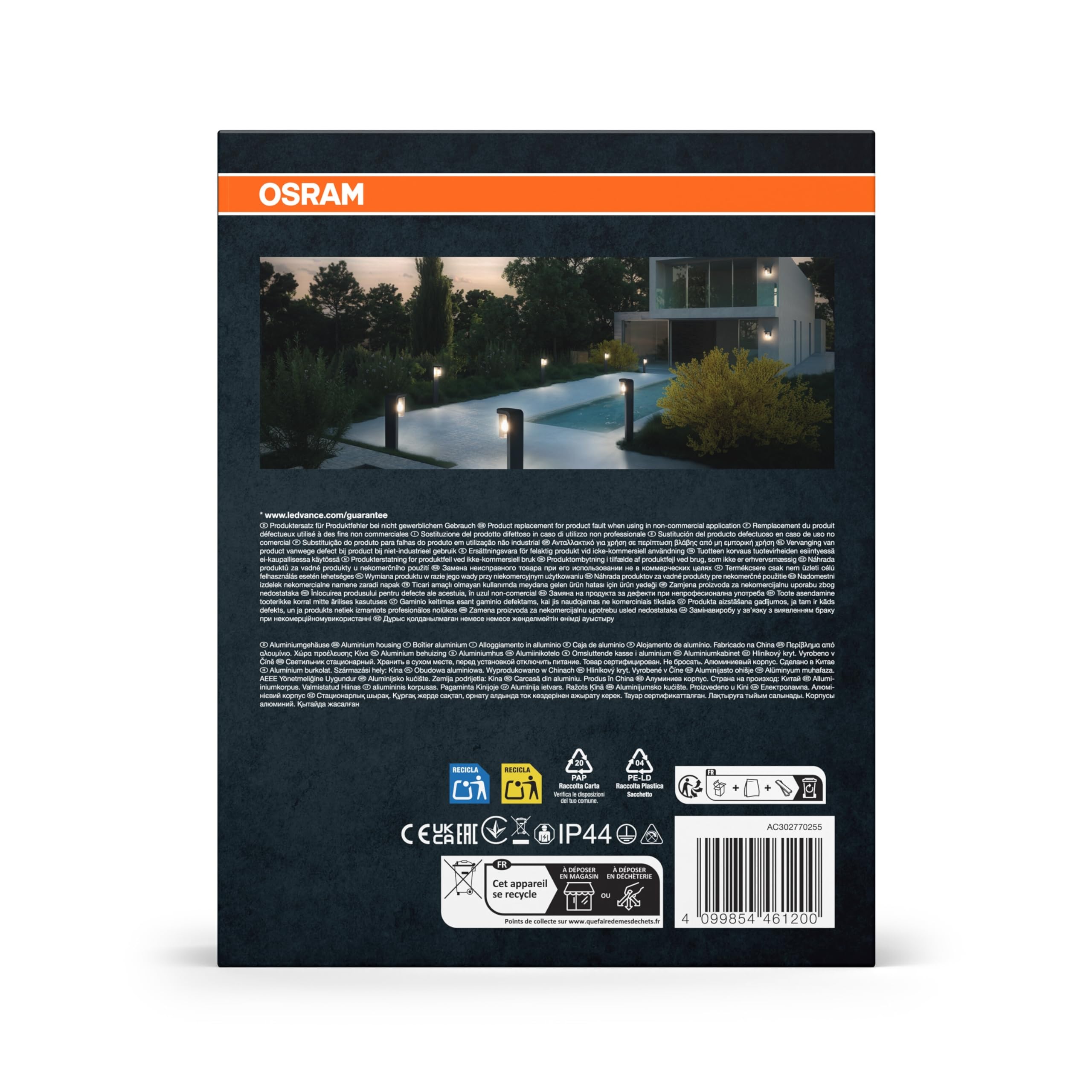 ams OSRAM ENDURA Classic Cascade Wandleuchte E27 Klarglas