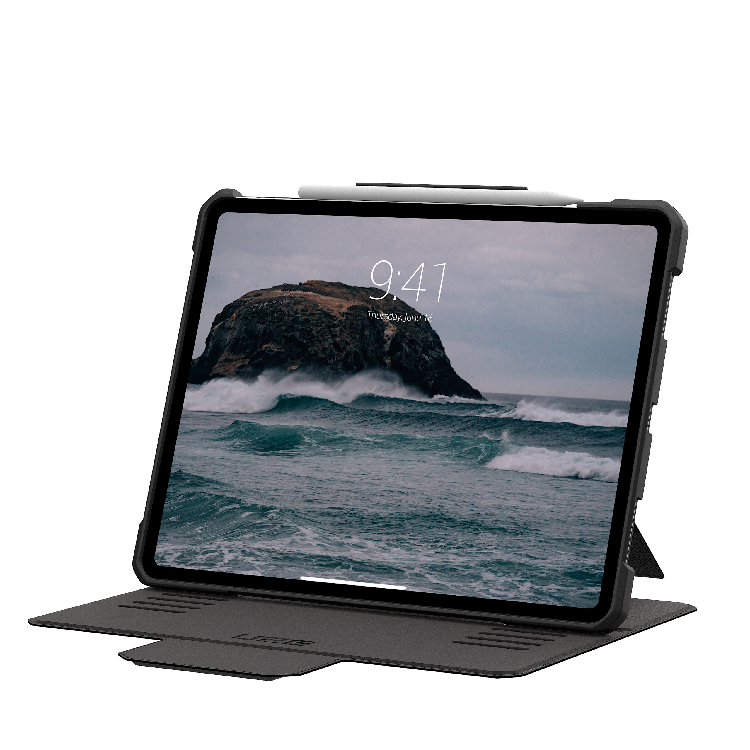UAG Metropolis SE iPad Air 13 Hülle M2 2024 schwarz Stifthalter