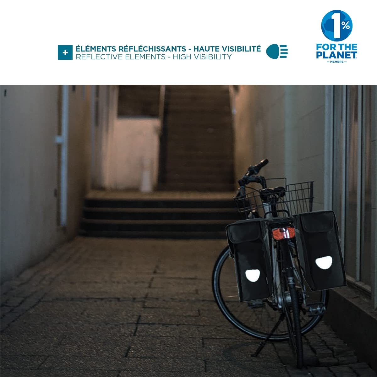 Mobilis Bike Gepäckträgertasche doppelt 2x15L wasserabweisend schwarz