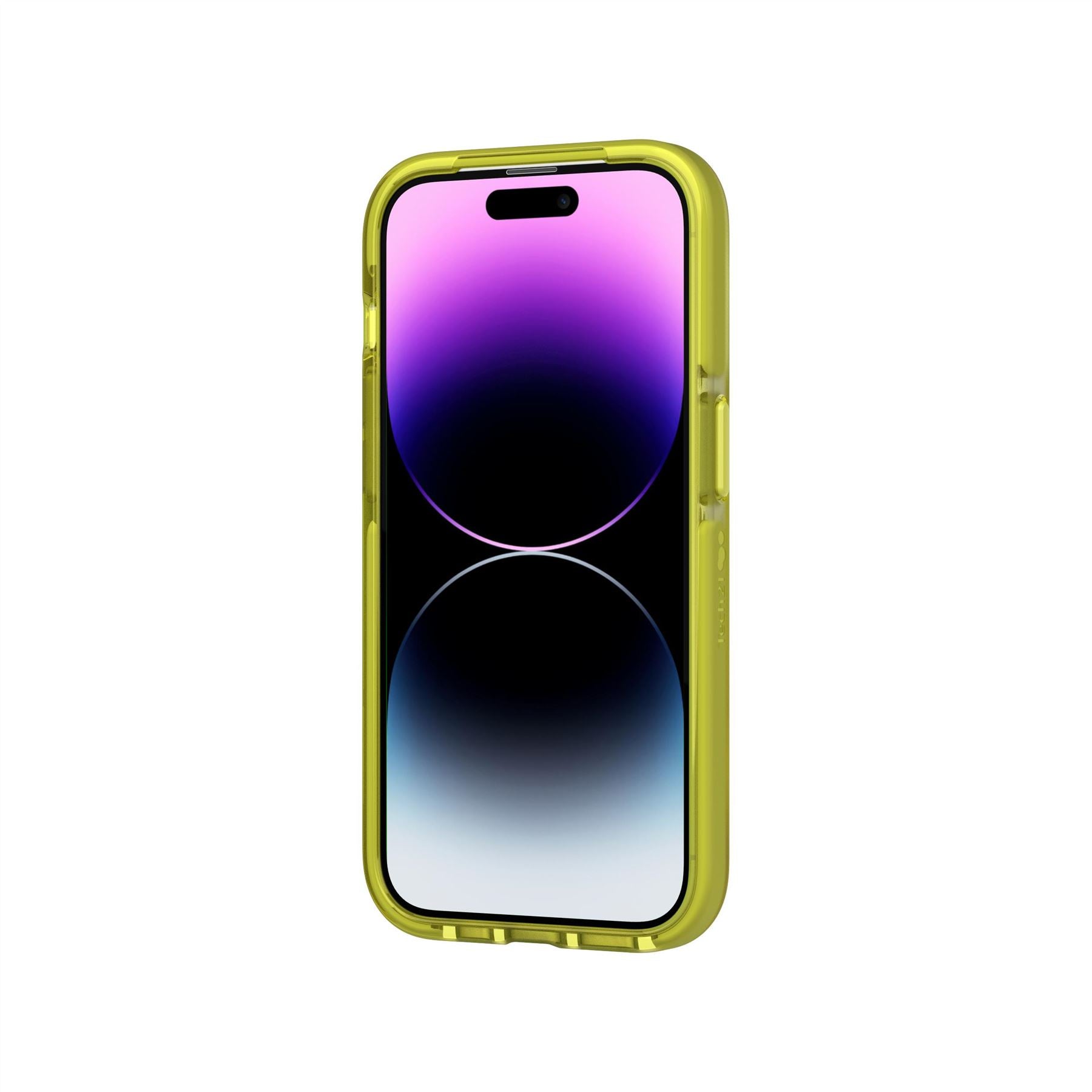 Tech21 EvoCheck iPhone 14 Pro Hülle Acid Yellow MagSafe