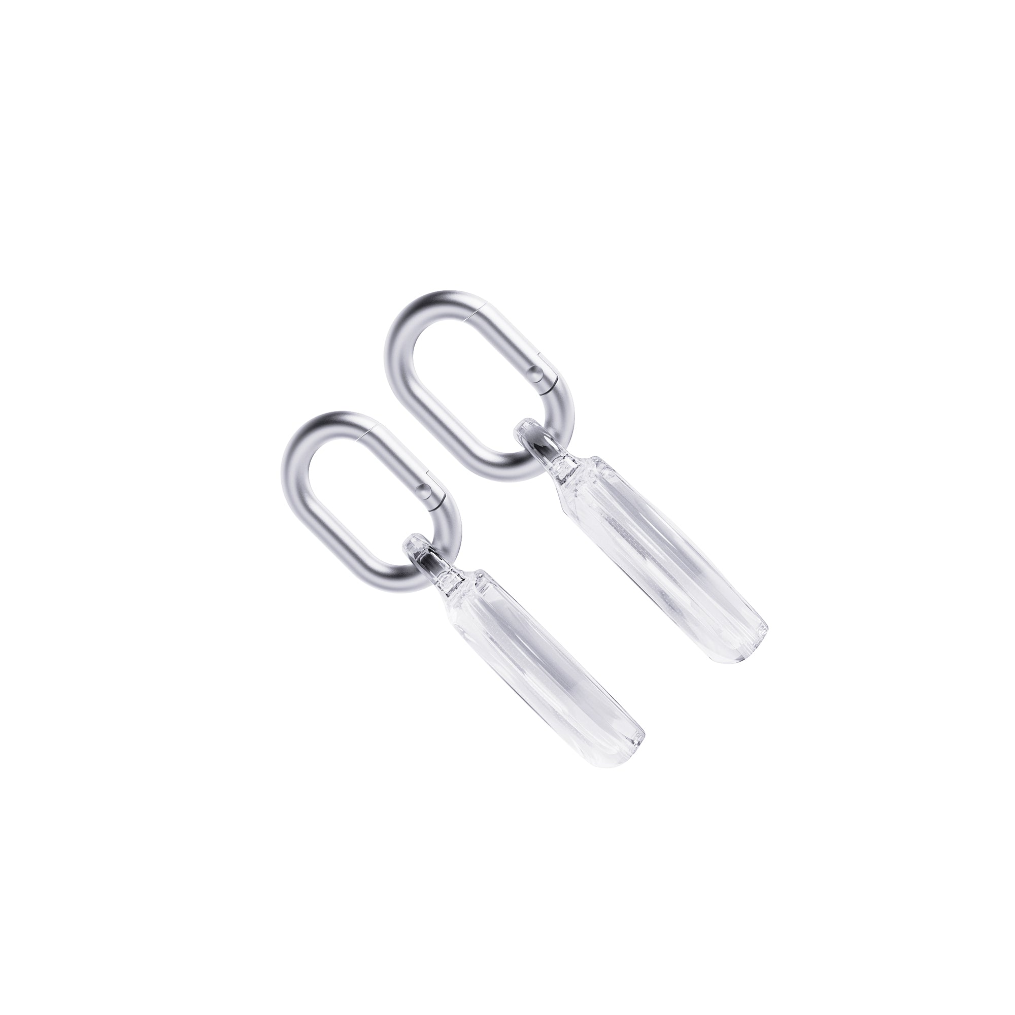 Tech21 EvoClear AirTag Hülle Clear 2er Pack Karabiner