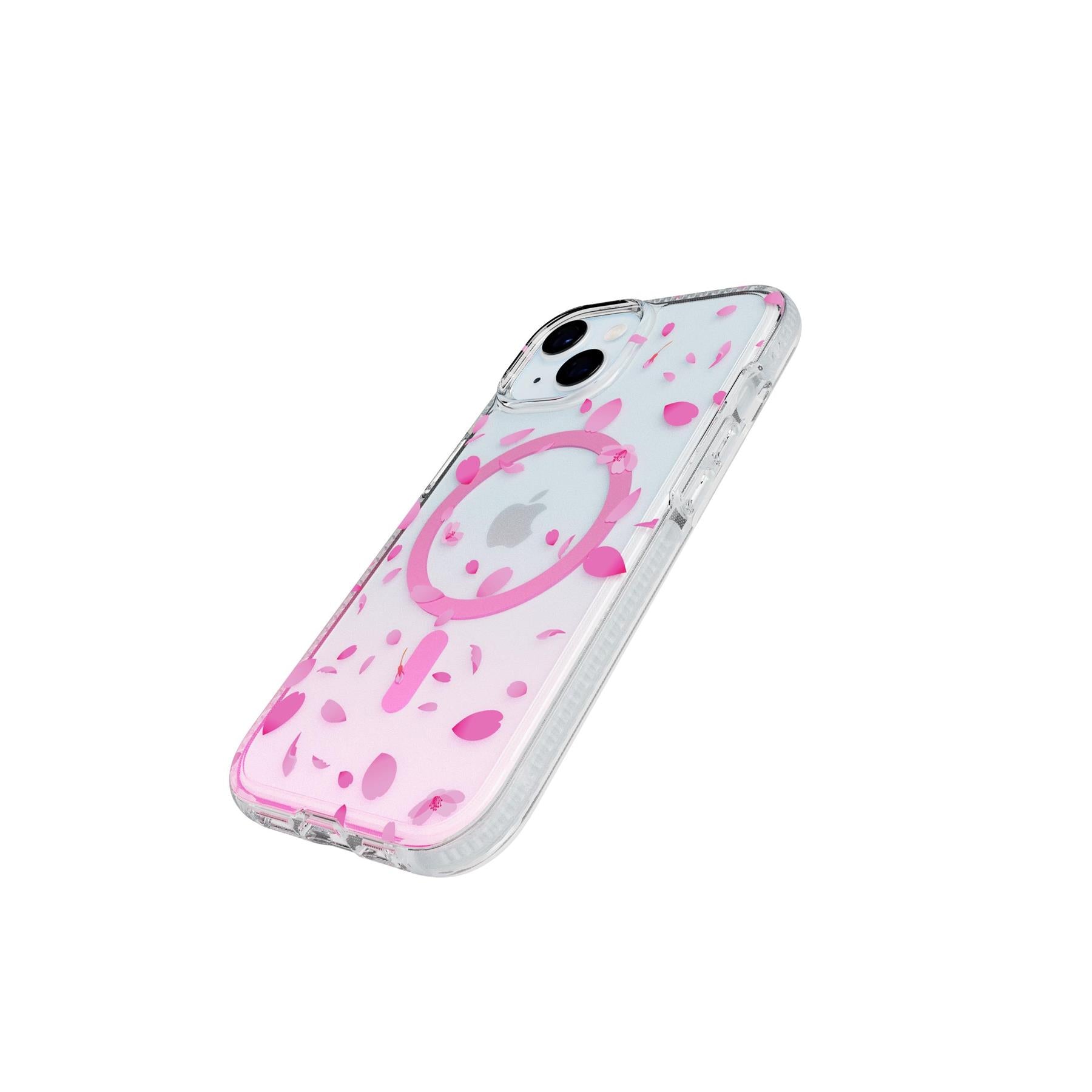 Tech21 FlexQuartz iPhone 15/14/13 Hülle Cherry Blossom MagSafe